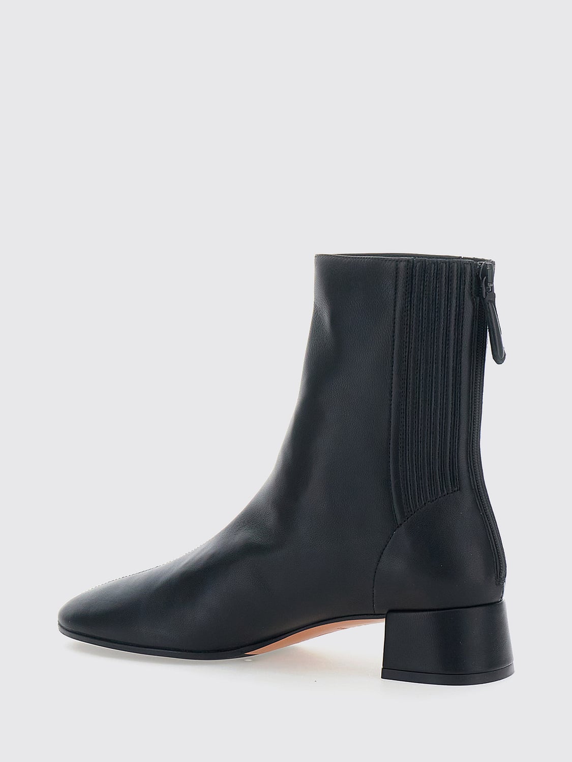 AQUAZZURA ブーツ: AQUAZZURA サン・トノレ ナッパレザー ローヒール チェルシーブーツ, ブラック - Img 4