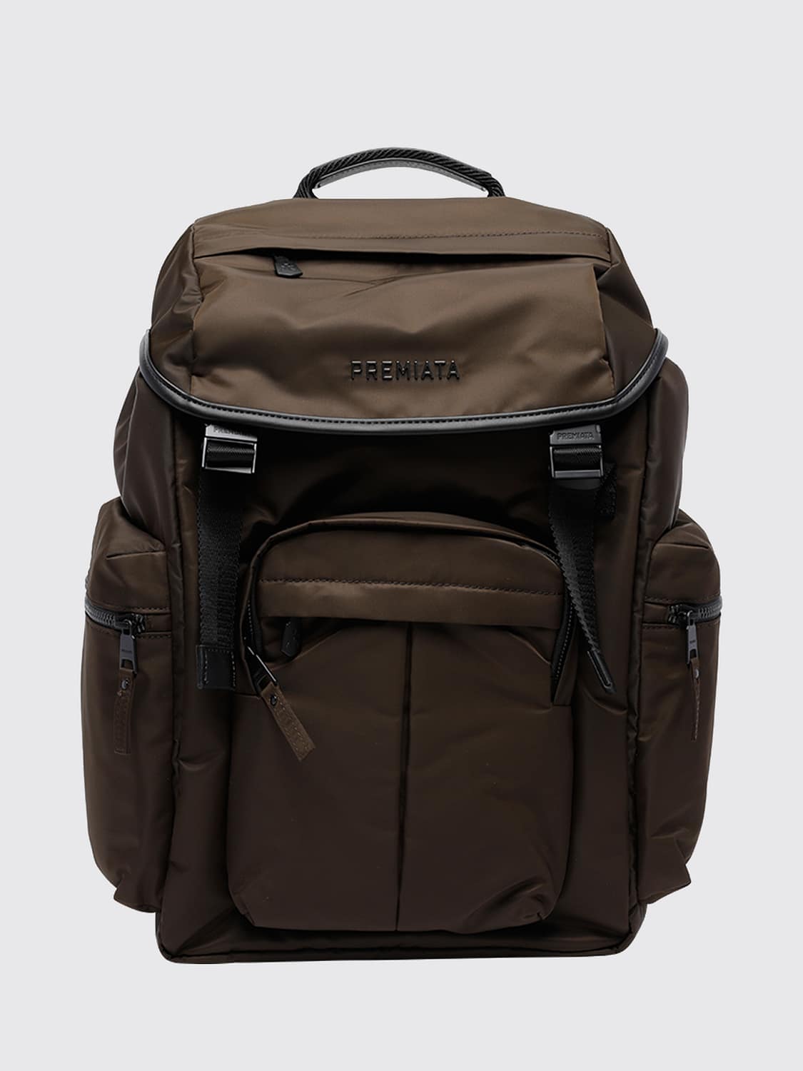 PREMIATA BACKPACK: Booker Backpack Premiata in technical fabric with a flap and buckle closure, Brown - Img 1