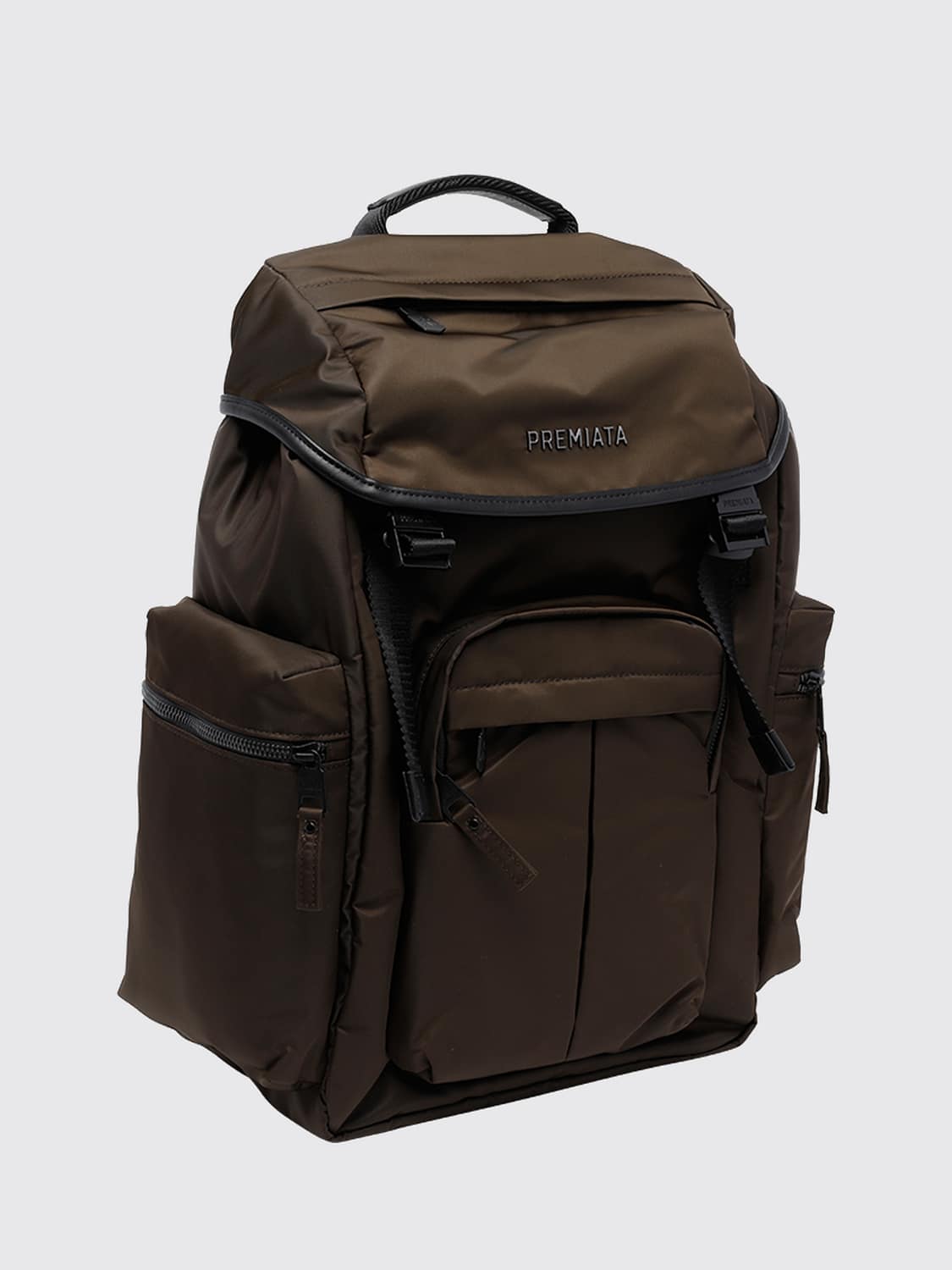 PREMIATA BACKPACK: Booker Backpack Premiata in technical fabric with a flap and buckle closure, Brown - Img 3