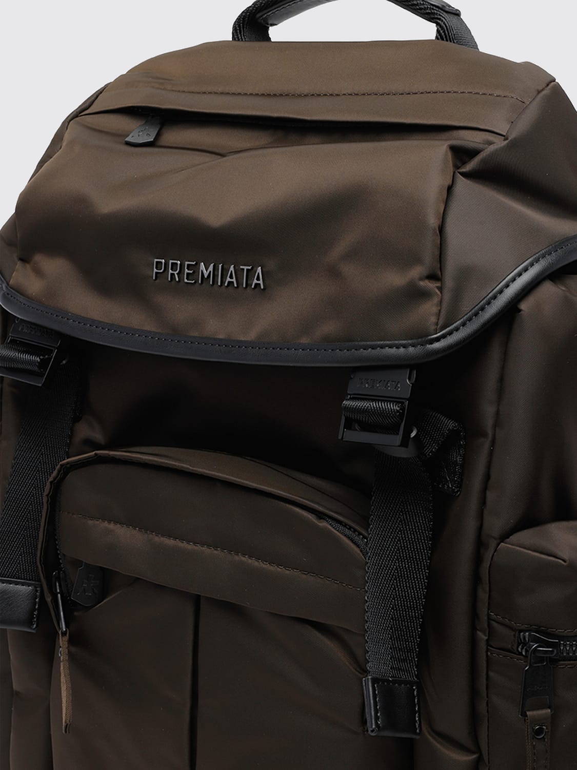 PREMIATA BACKPACK: Booker Backpack Premiata in technical fabric with a flap and buckle closure, Brown - Img 4