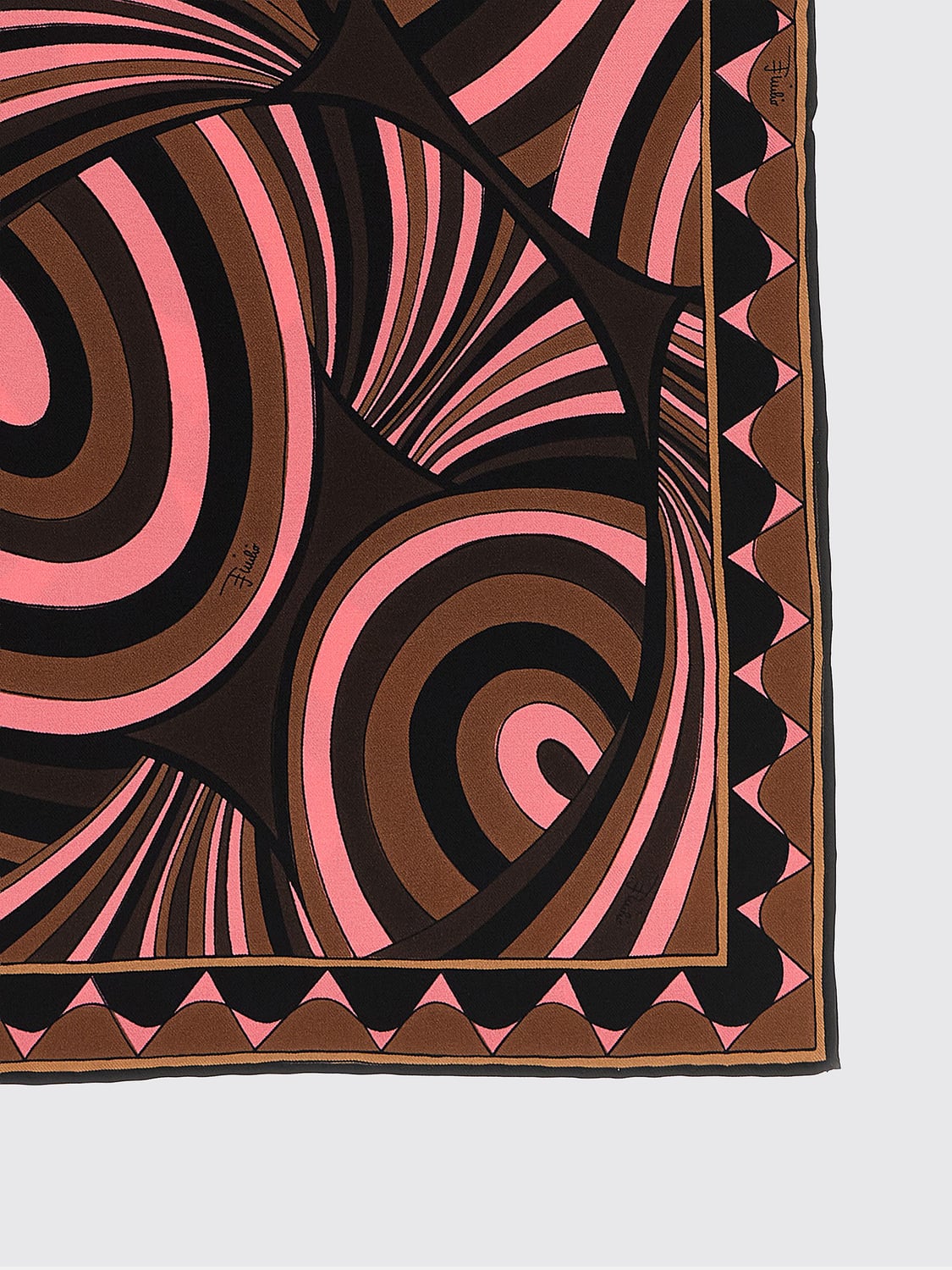 PUCCI 넥 스카프: PUCCI 스퀘어 실크 트윌 스카프 추상 프린트 90x90 cm, 멀티컬러 - Img 2