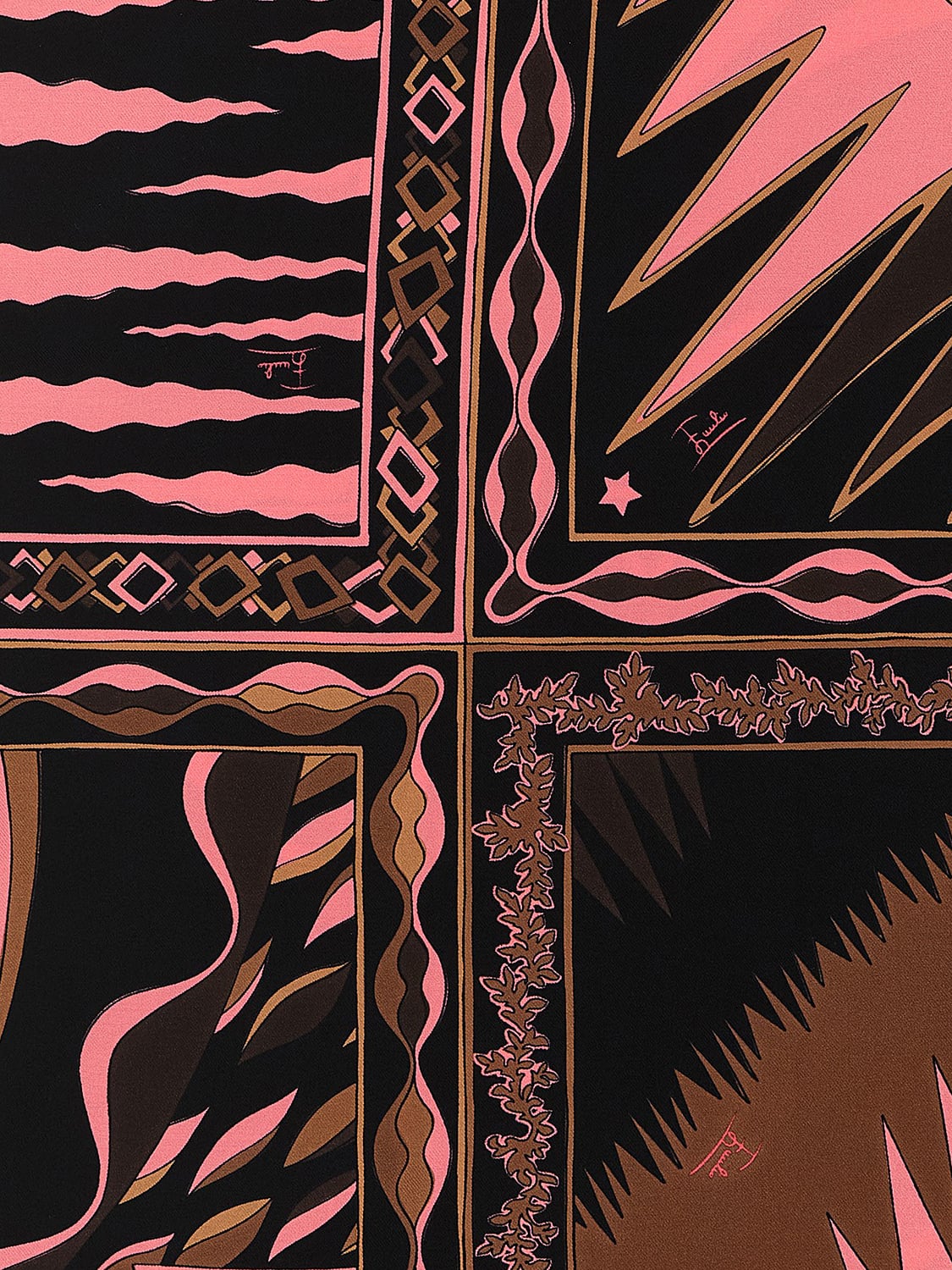 PUCCI 넥 스카프: PUCCI 스퀘어 실크 트윌 스카프 추상 프린트 90x90 cm, 멀티컬러 - Img 3