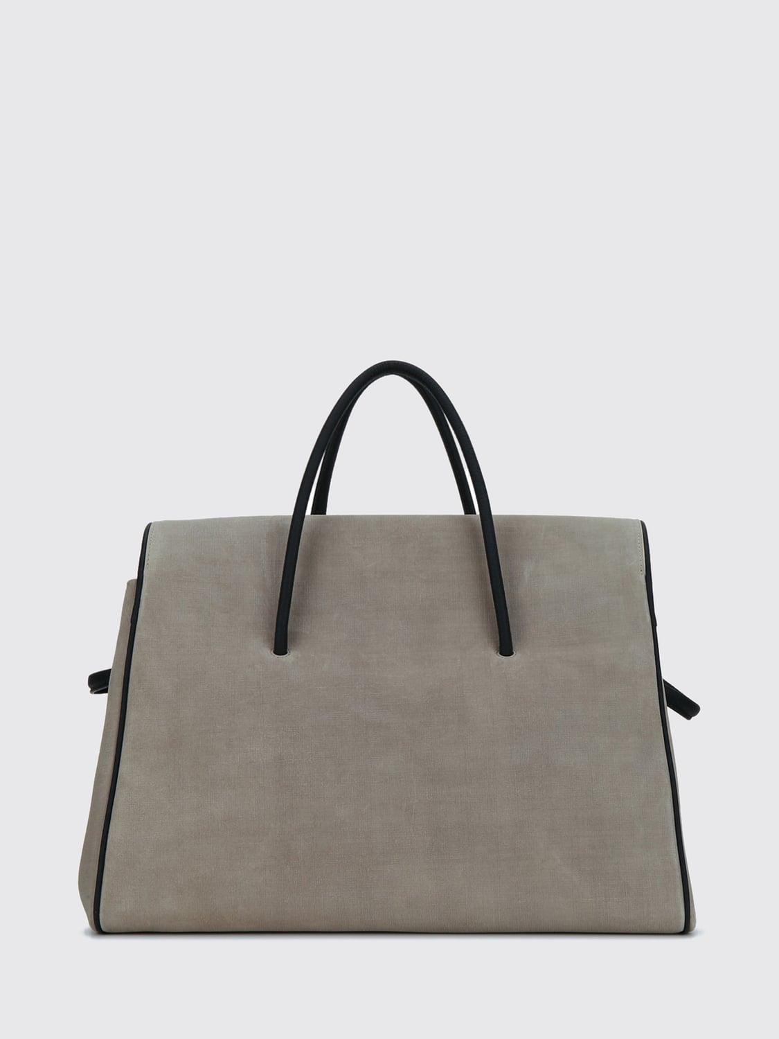 JACQUEMUS BORSA A MANO: Borsa a mano Le Turismo Jacquemus in cotone con doppio manico, Grigio - Img 2