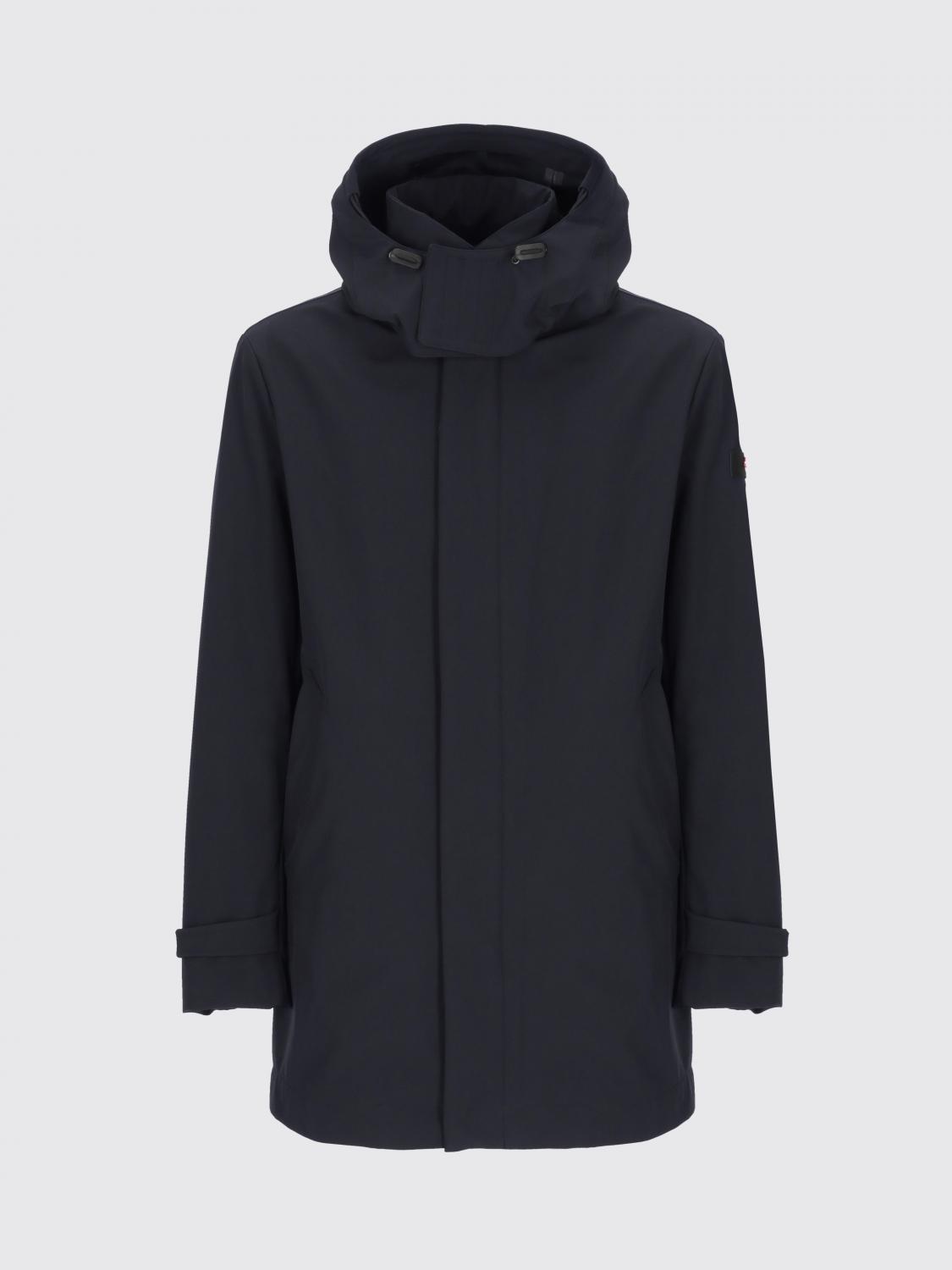 PEUTEREY COAT: Peuterey Groff Water-Repellent Technical Fabric Parka with Detachable Hood, Blue - Img 2