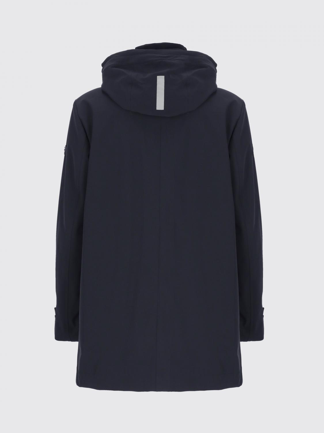 PEUTEREY COAT: Peuterey Groff Water-Repellent Technical Fabric Parka with Detachable Hood, Blue - Img 3