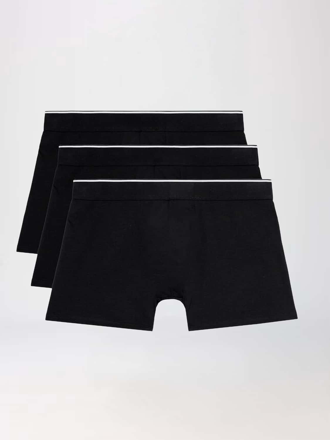 DIESEL INTIMO: Set di tre slip Diesel in cotone stretch con fascia elasticizzata logata, Nero - Img 2