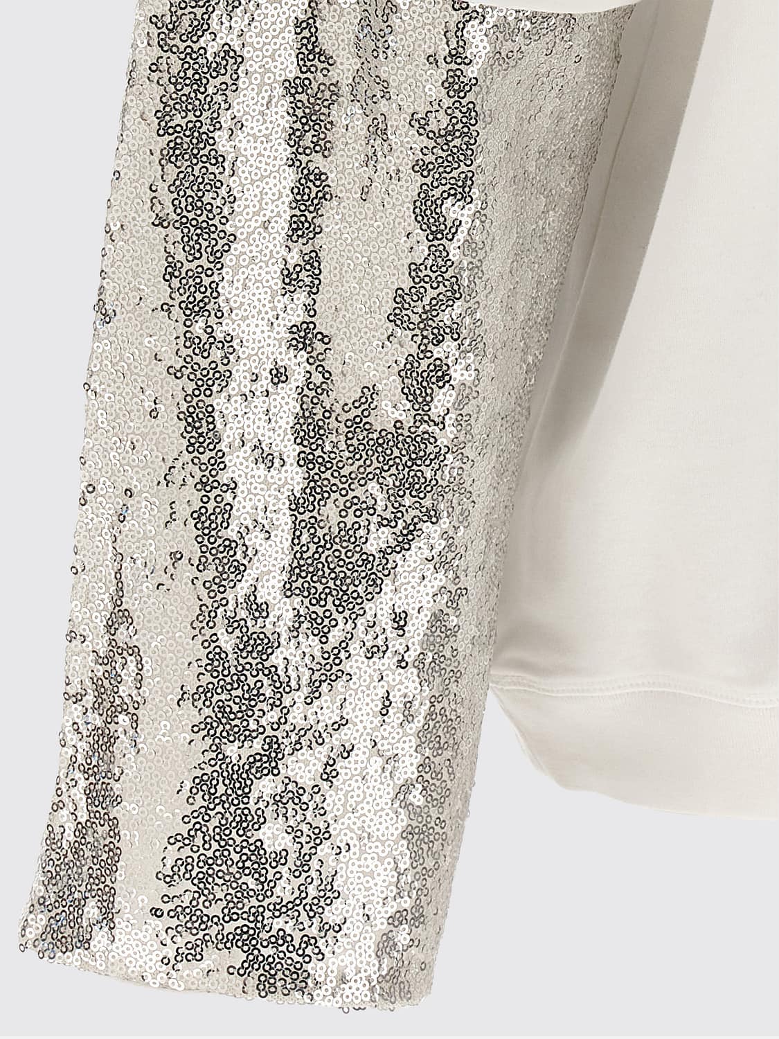 DARKPARK T-SHIRTS: T-shirt Darkpark a maniche lunghe in cotone con ricamo di paillettes, Silver - Img 4