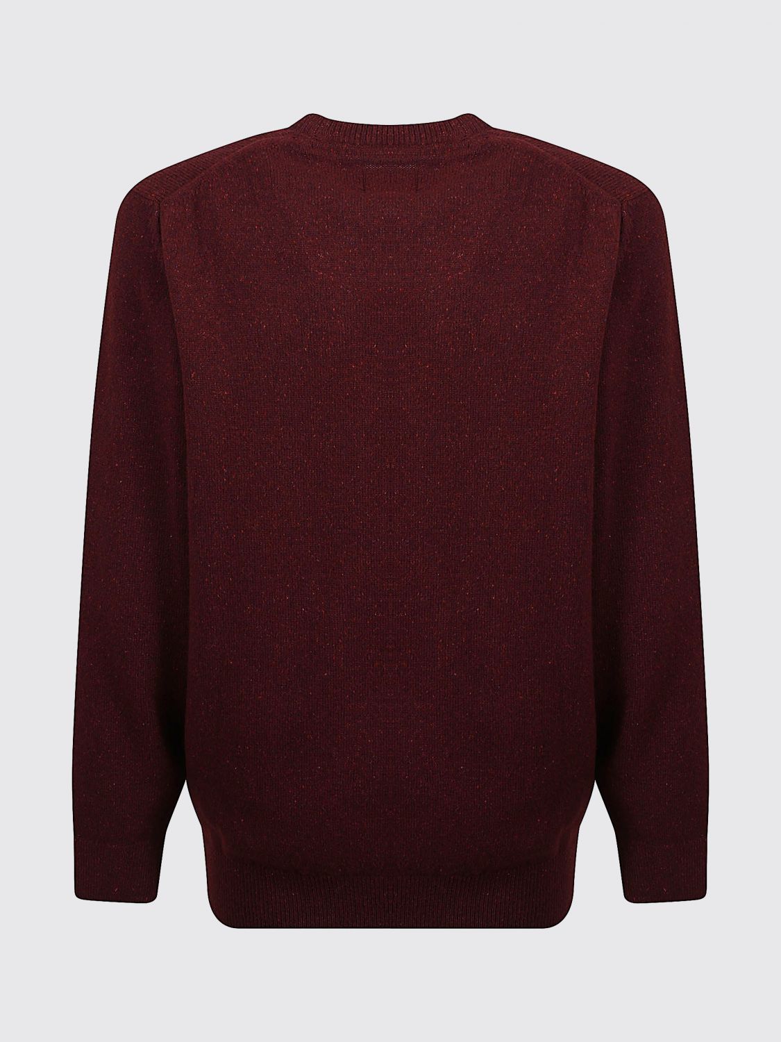 BARBOUR PULLOVER: Barbour Wollpullover mit Rundhalsausschnitt und Rippbündchen, Rot - Img 3