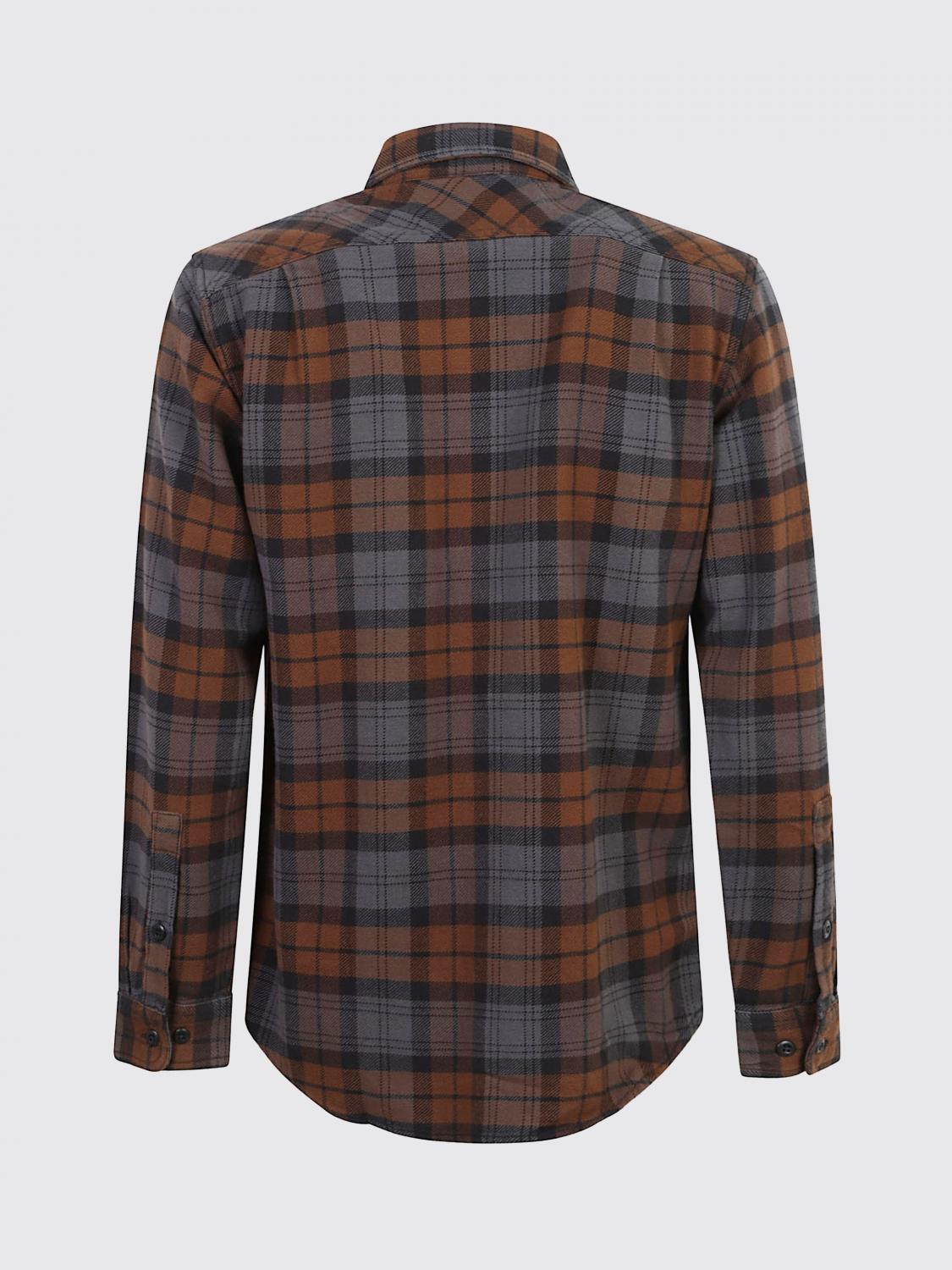 FILSON РУБАШКА: Хлопковая рубашка Filson в клетку тартан с карманами с клапаном, Коричневый - Img 3