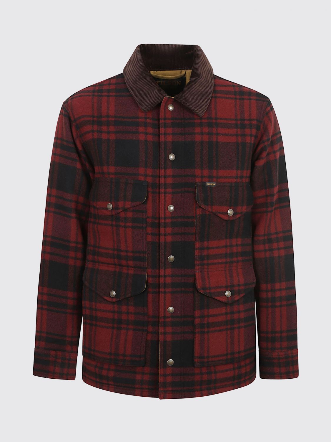 FILSON JACKET: Filson Waterproof Wool Shirt Jacket with Velvet Collar, Green - Img 2