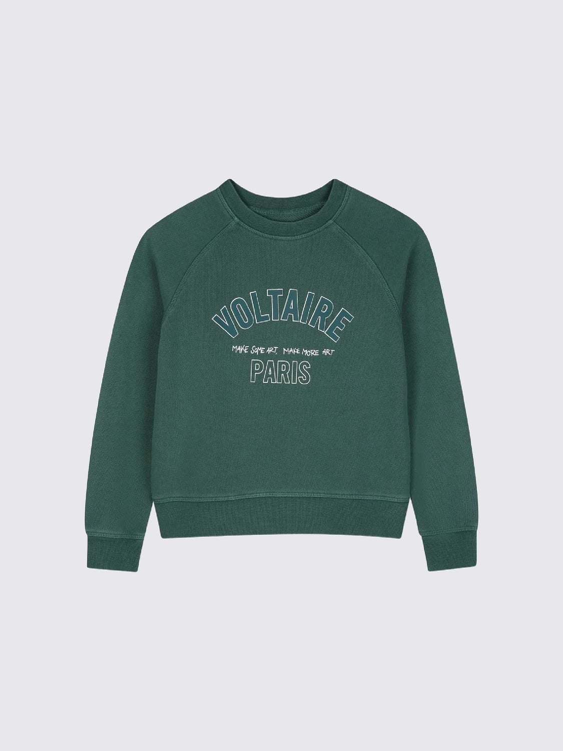 ZADIG & VOLTAIRE PULL: Sweat Zadig & Voltaire pour garçon en coton avec logo contrastant et col rond, Vert - Img 1