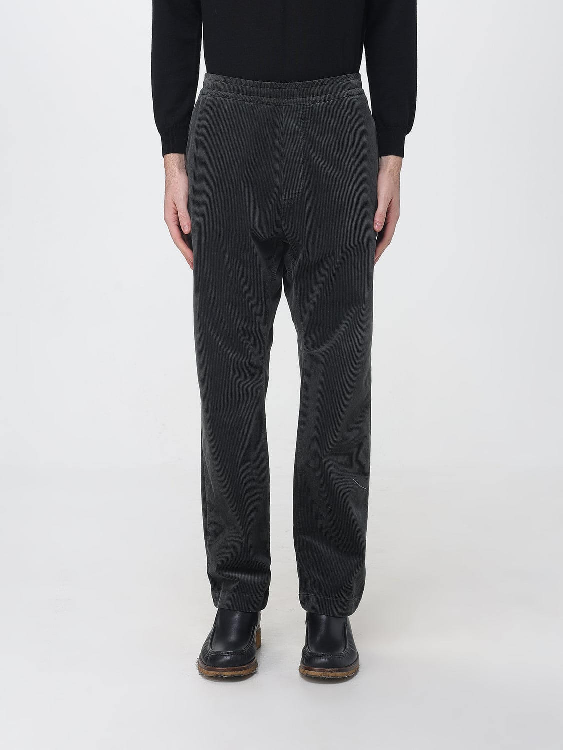 BARENA PANTS: Slim Fit Corduroy Trousers Barena with an Elasticated Waist, Lead - Img 1