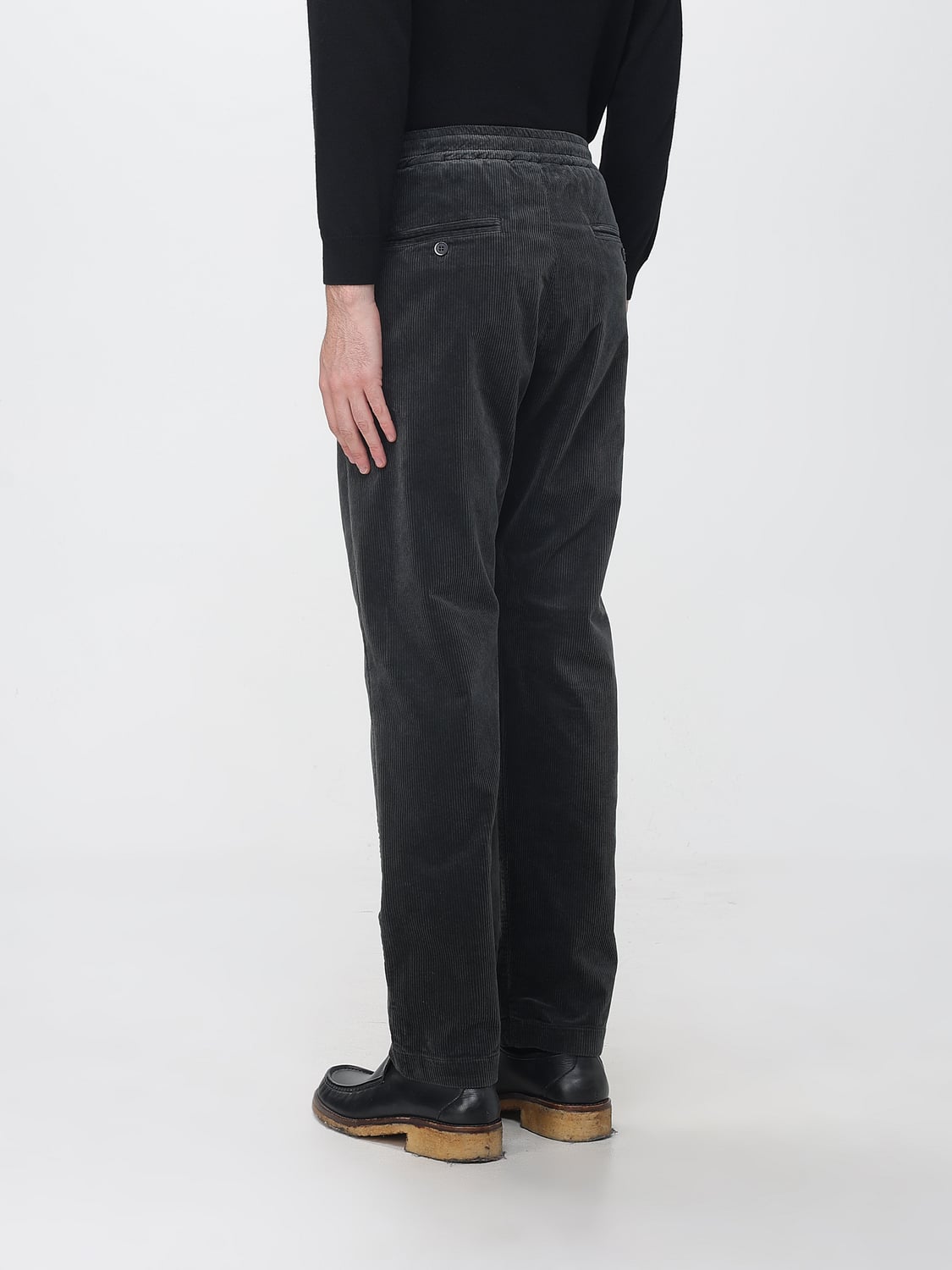 BARENA PANTS: Slim Fit Corduroy Trousers Barena with an Elasticated Waist, Lead - Img 2