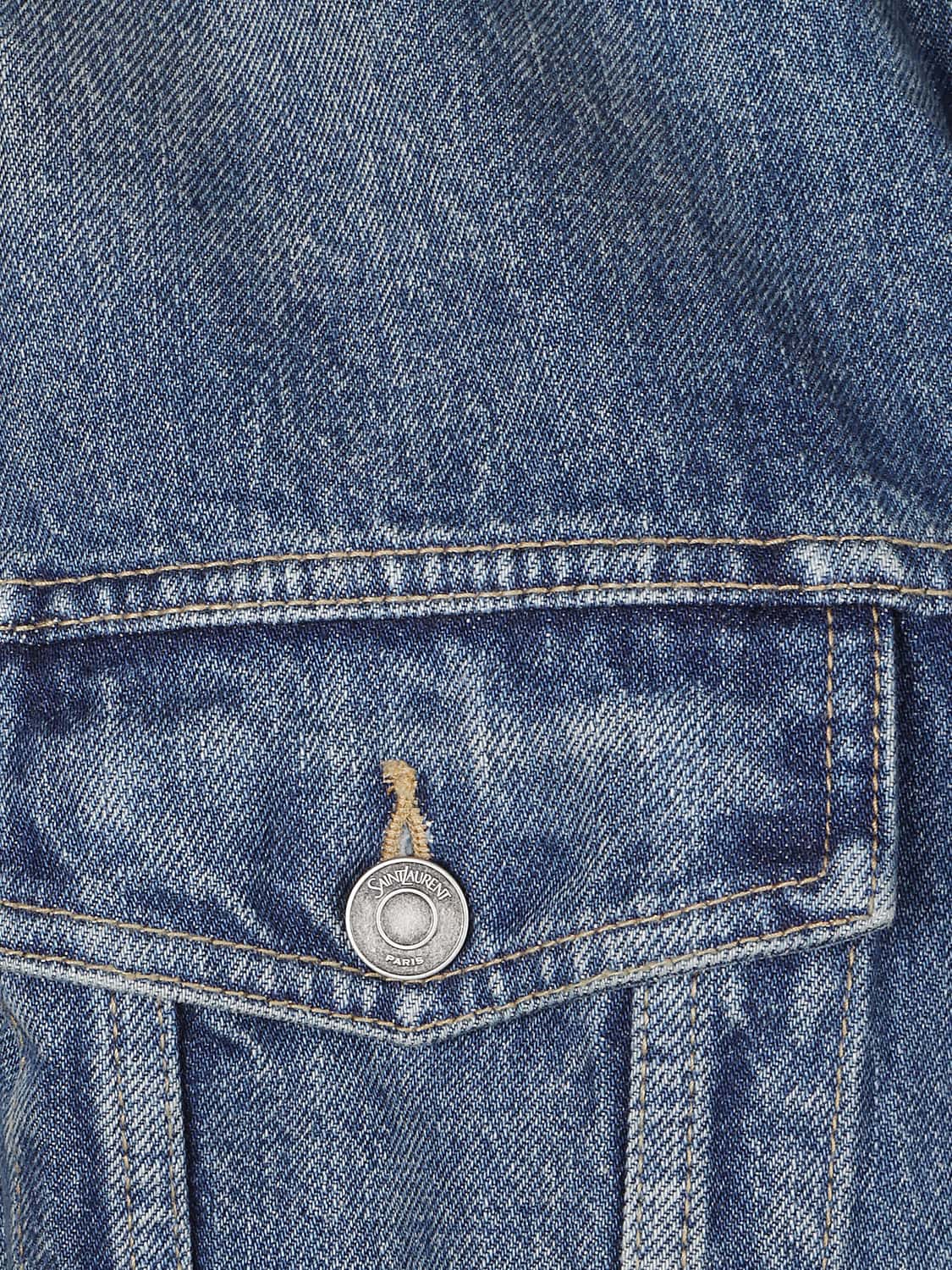 SAINT LAURENT JACKET: Jacket woman Saint Laurent, Blue - Img 3