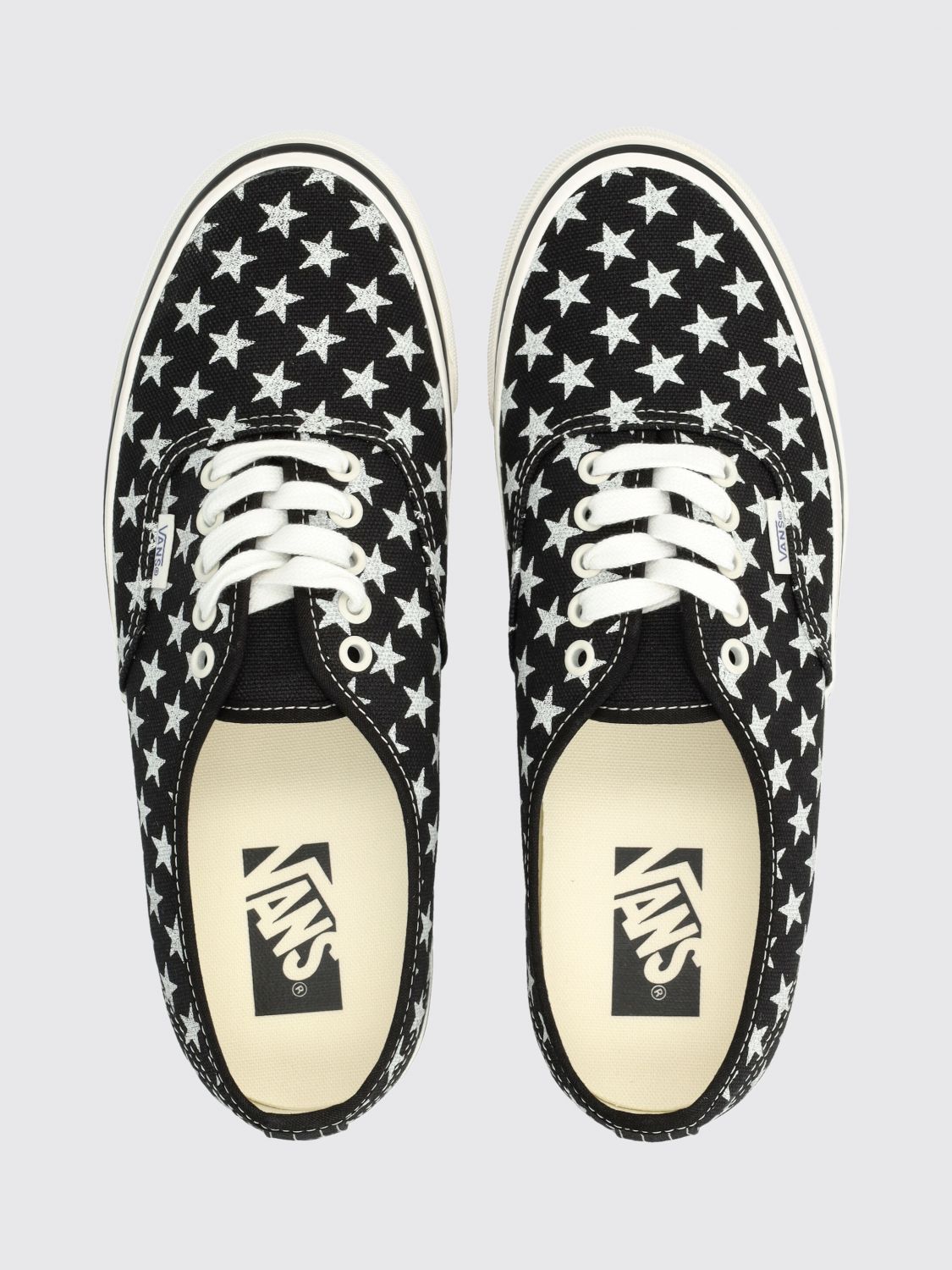 VANS BASKETS: Baskets basses LX Authentic 44 Vans en toile de coton à imprimé étoiles, Noir - Img 4