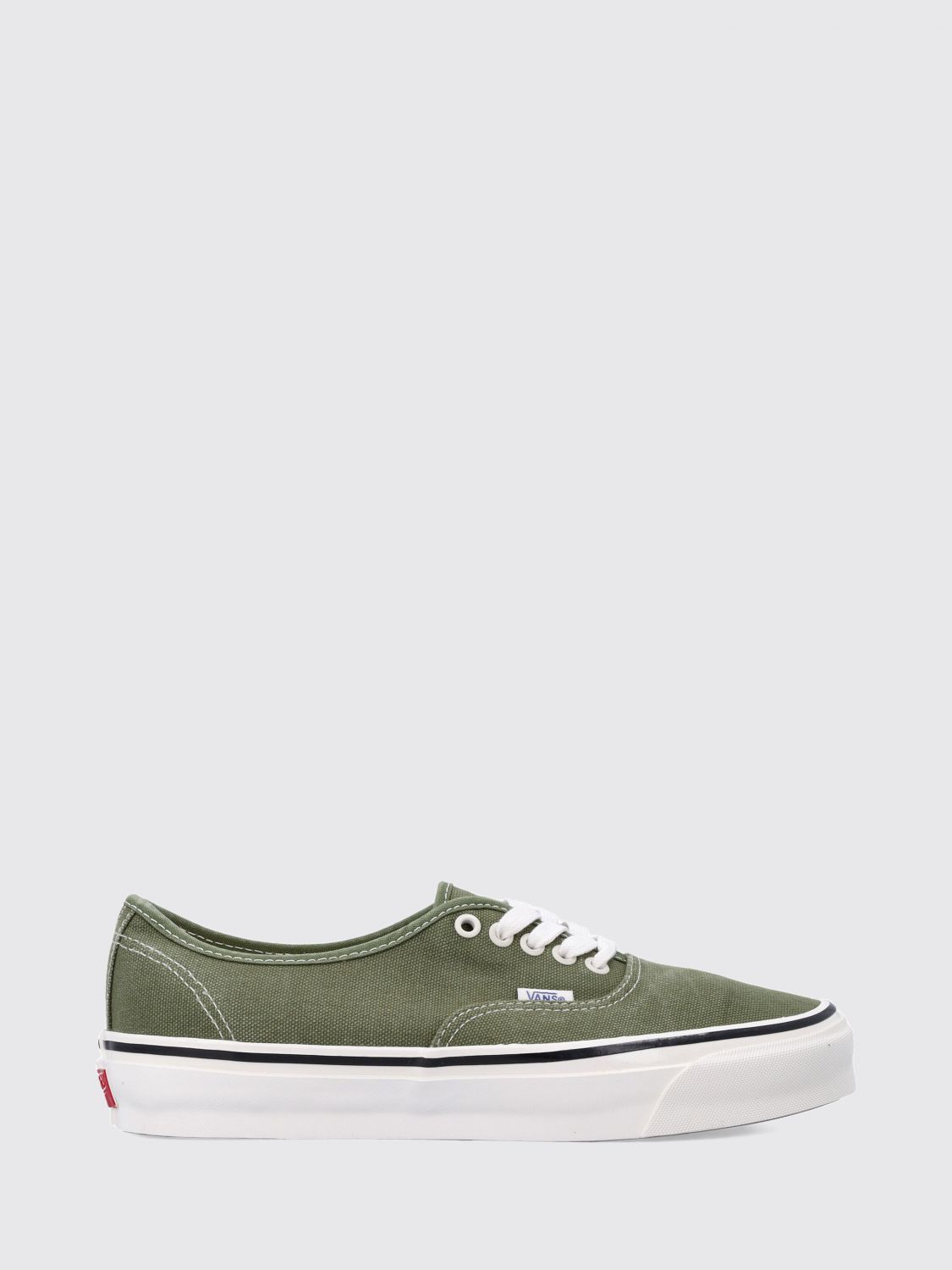 VANS 스니커즈: VANS LX 어센틱 44 스타 프린트 코튼 캔버스 로우탑 스니커즈, 포레스트 그린 - Img 1