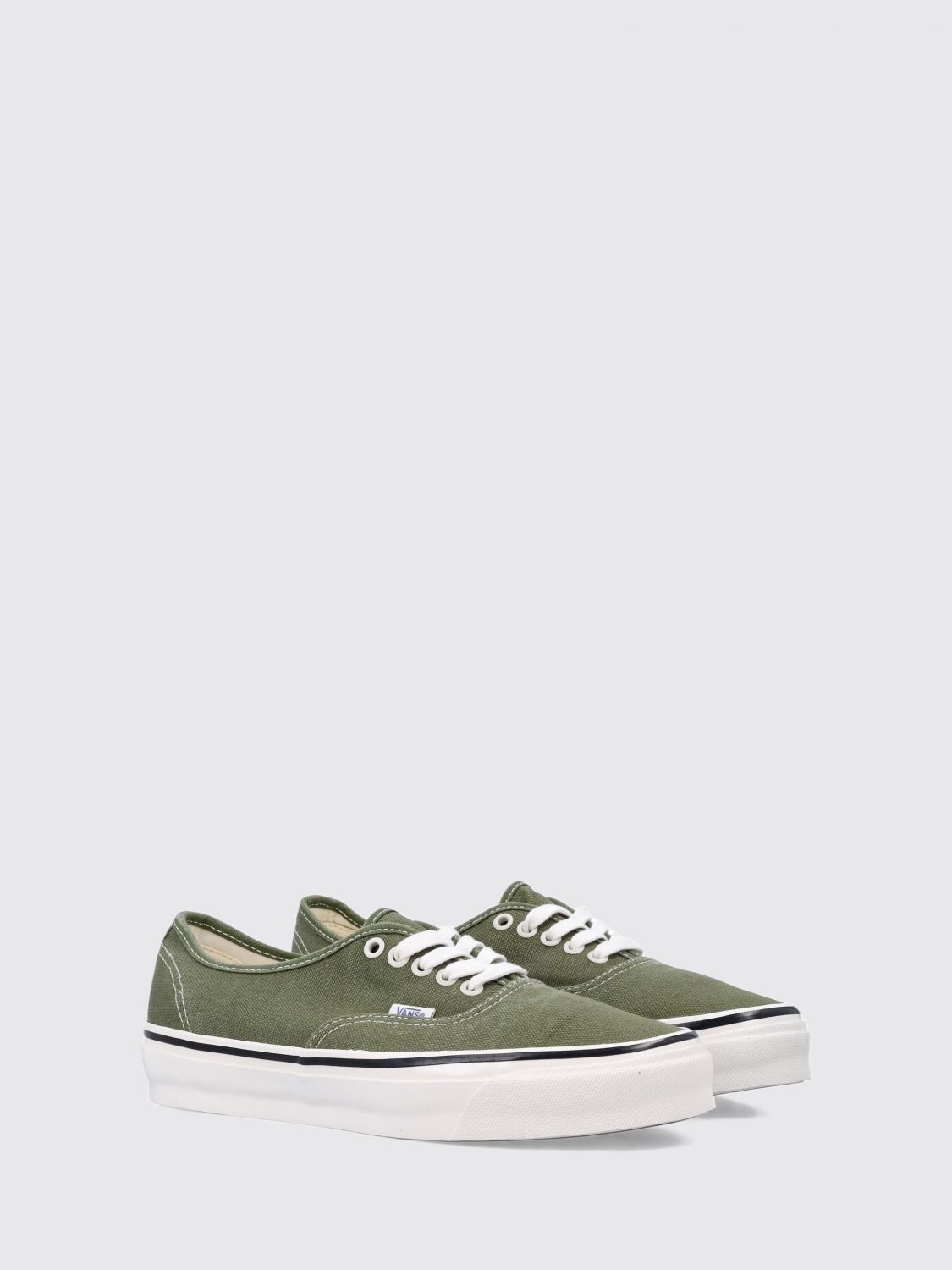 VANS 스니커즈: VANS LX 어센틱 44 스타 프린트 코튼 캔버스 로우탑 스니커즈, 포레스트 그린 - Img 2