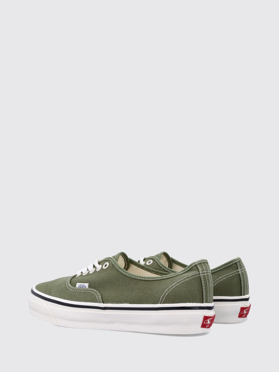 VANS 스니커즈: VANS LX 어센틱 44 스타 프린트 코튼 캔버스 로우탑 스니커즈, 포레스트 그린 - Img 3