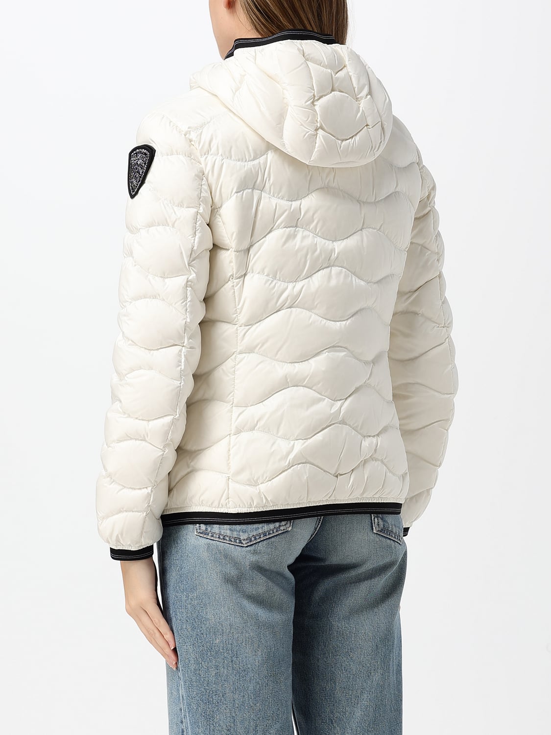 BLAUER GIACCA: Piumino corto Camelia Blauer slim fit con cappuccio in shearling, Bianco - Img 2
