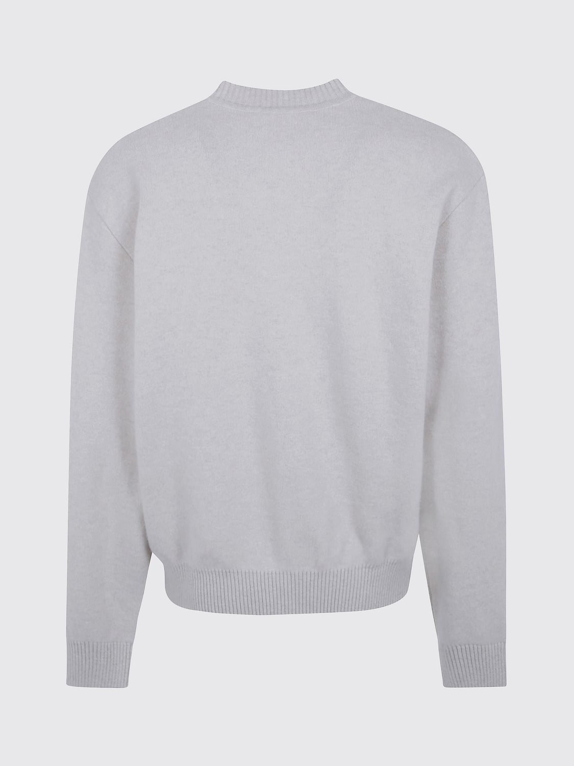 JACQUEMUS СВИТЕР: Джемпер Jacquemus с круглым вырезом из смесовой шерсти и кашемира с отделкой в рубчик, Нюд - Img 3