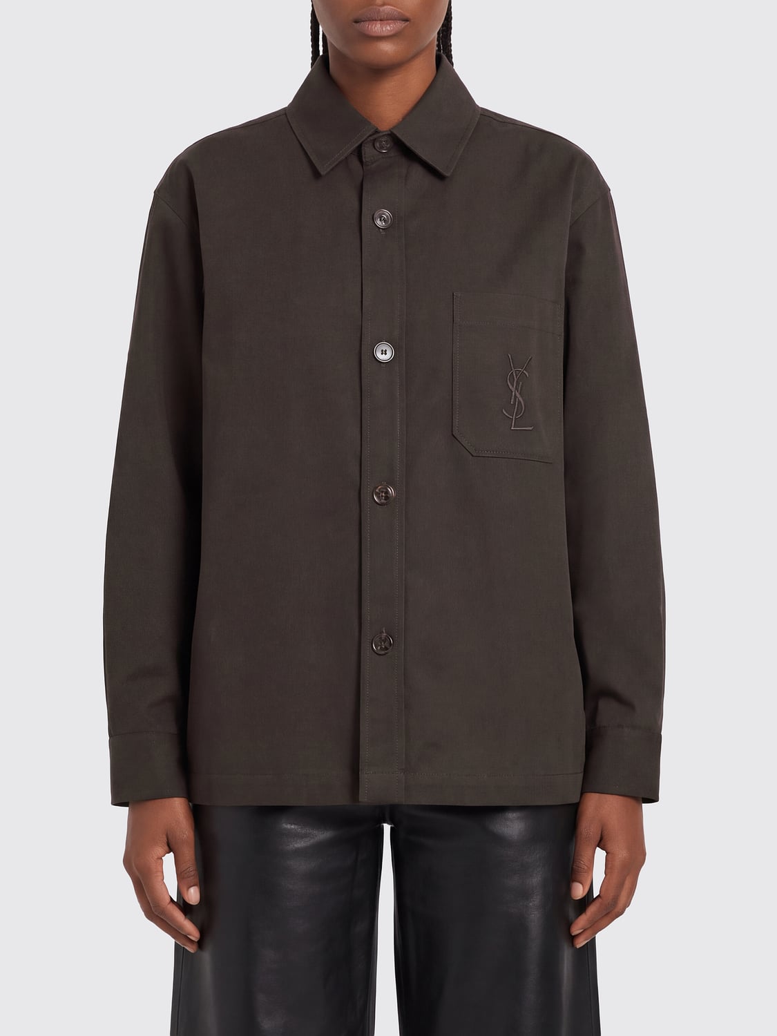 SAINT LAURENT JACKET: Jacket woman Saint Laurent, Brown - Img 1