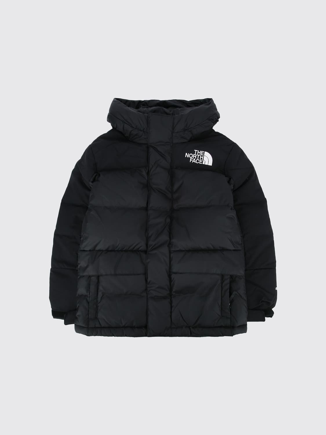 THE NORTH FACE 재킷: THE NORTH FACE 남아용 무릎 길이 후드 다운 파카, 블랙 - Img 1