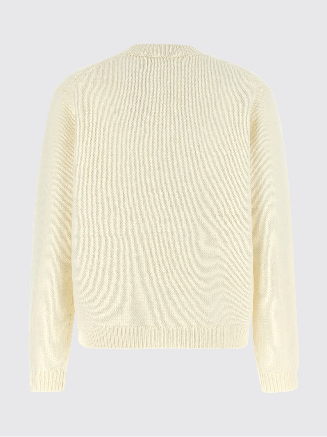 MAISON KITSUNÉ PULLOVER: Maison Kitsuné Wollpullover mit Rundhals und Chillax Fox-Logopatch, Weiß - Img 3