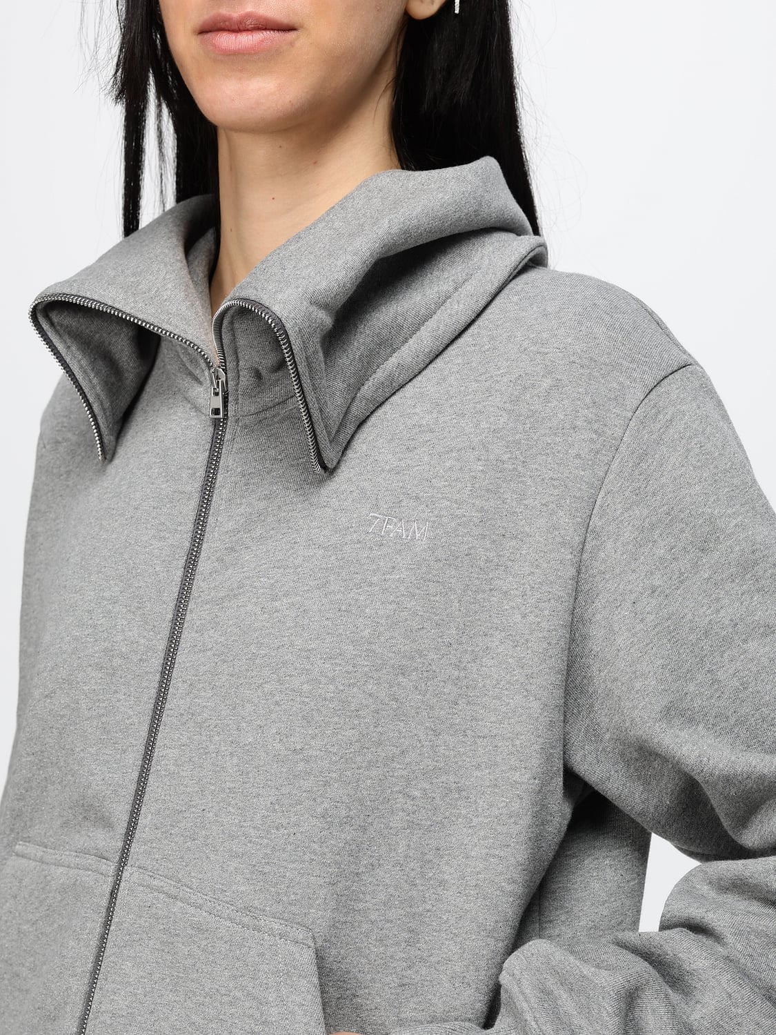 7 FOR ALL MANKIND PULLOVER: Pullover damen 7 For All Mankind, Grau - Img 4