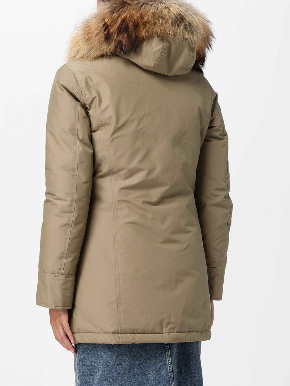 WOOLRICH ABRIGO: Parka Arctic hidrófuga de largo hasta la rodilla Woolrich con capucha de shearling, Beige - Img 2
