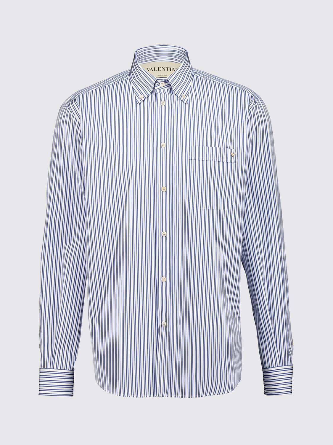 VALENTINO GARAVANI SHIRT: Valentino Garavani Striped Cotton Button-Down Slim Fit Shirt, Ivory - Img 2