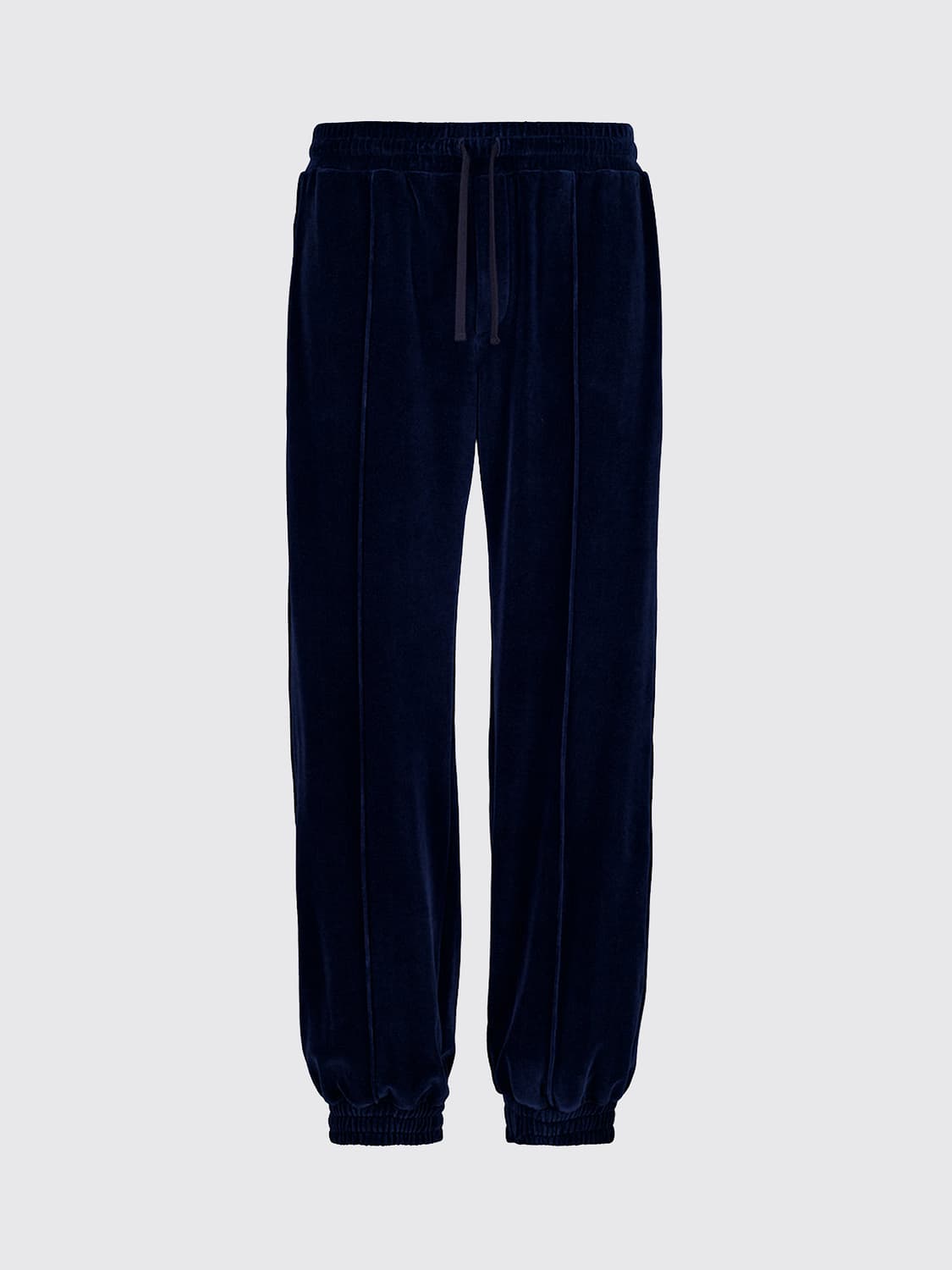 VALENTINO GARAVANI PANTS: Valentino Garavani Cotton Velvet Joggers with Drawstring Waist, Blue - Img 2