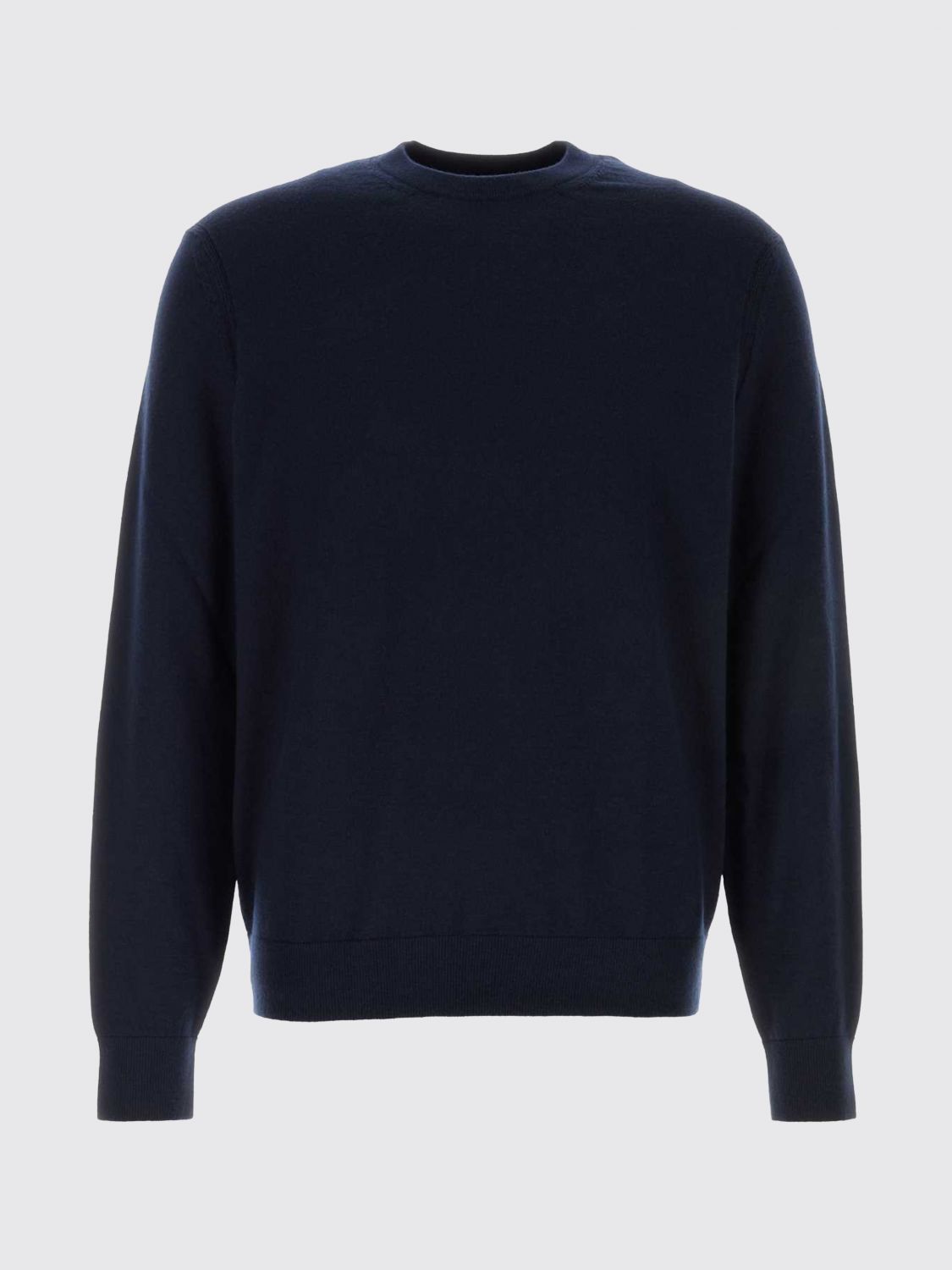 ZEGNA PULLOVER: Zegna Pullover mit Rundhalsausschnitt aus reinem Kaschmir mit langen Ärmeln und Rippbündchen, Blau - Img 2