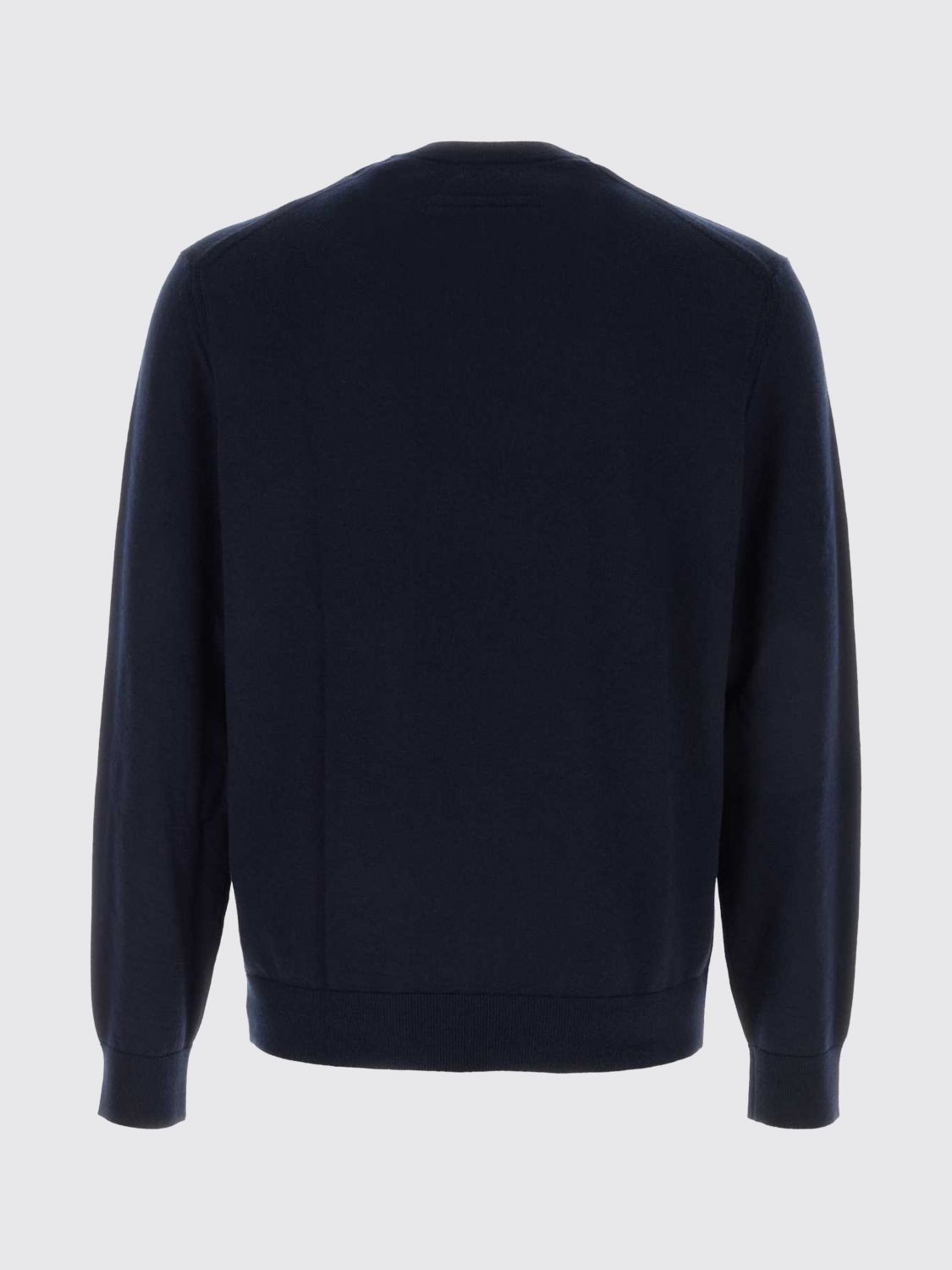 ZEGNA PULLOVER: Zegna Pullover mit Rundhalsausschnitt aus reinem Kaschmir mit langen Ärmeln und Rippbündchen, Blau - Img 3