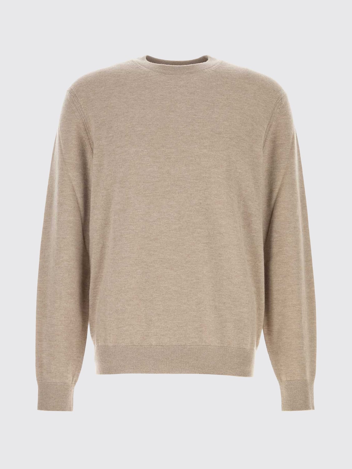 ZEGNA SWEATER: Zegna Pure Cashmere Crew-Neck Jumper with Long Sleeves and Ribbed Trims, Beige - Img 2