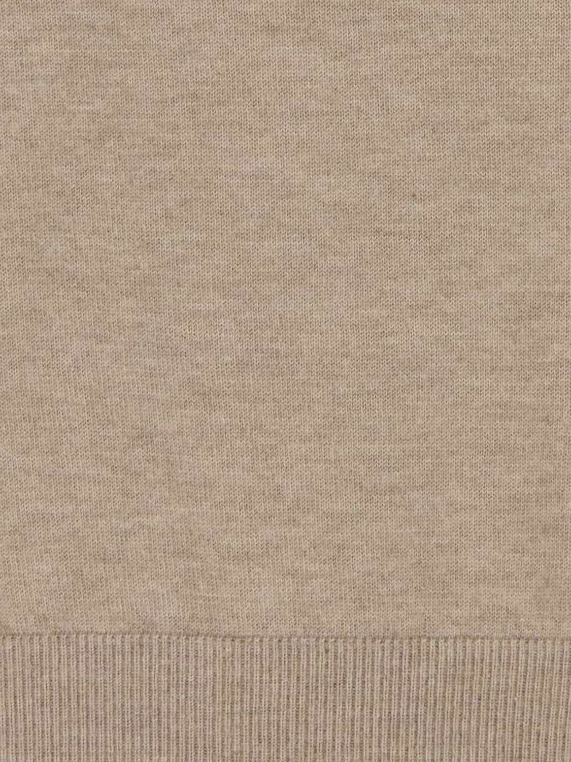 ZEGNA SWEATER: Zegna Pure Cashmere Crew-Neck Jumper with Long Sleeves and Ribbed Trims, Beige - Img 4