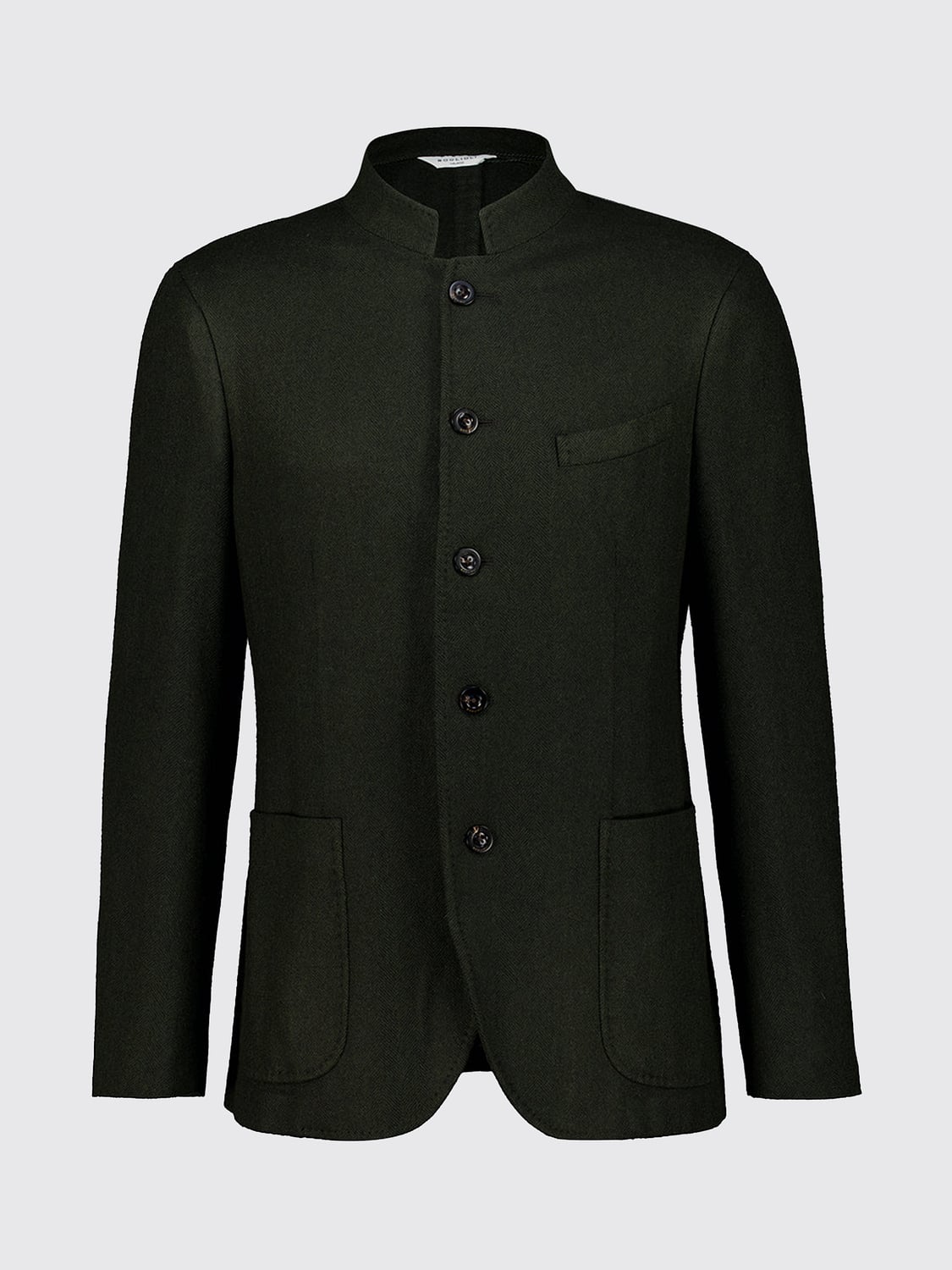 BOGLIOLI JACKET: Boglioli Single-Breasted Wool Blazer with Classic Collar and Patch Pockets, Green - Img 2