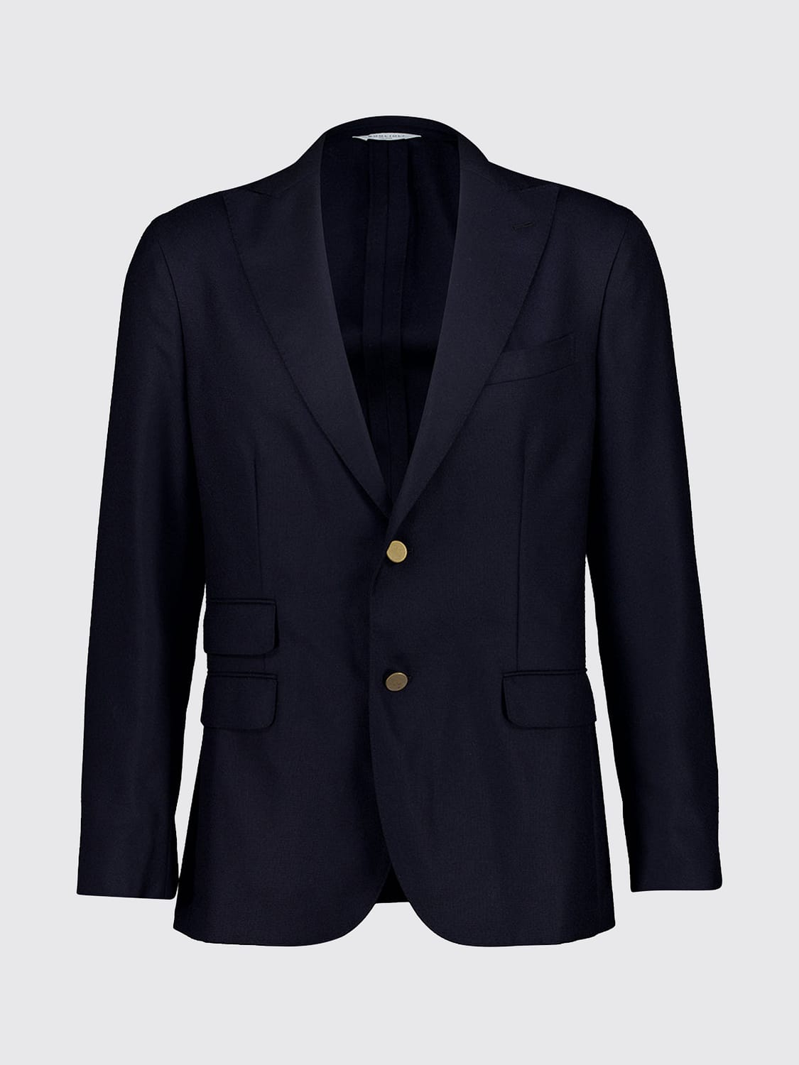 BOGLIOLI JACKE: Einreihiger Zwei-Knopf-Blazer von Boglioli aus 100% Schurwolle mit Pattentaschen, Blau - Img 2