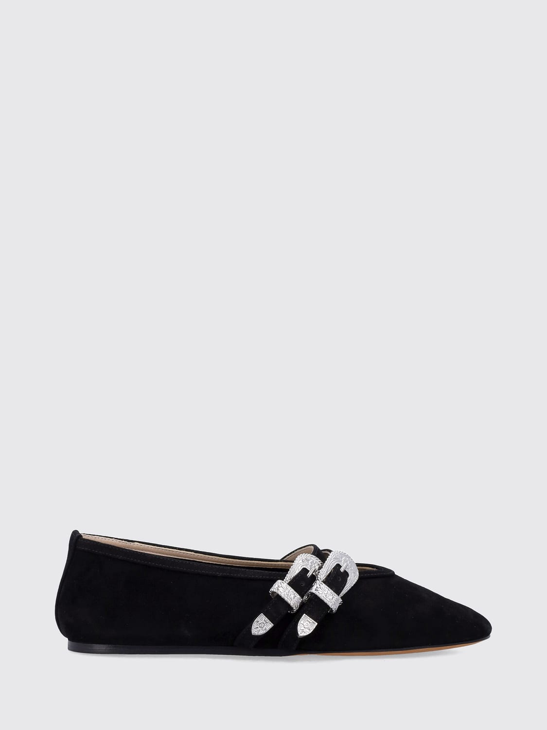 LE MONDE BERYL BALLERINE: Ballerine Mary Jane Le Monde Beryl in pelle scamosciata con doppio cinturino, Nero - Img 1