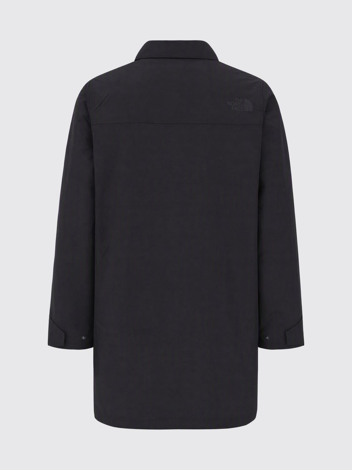 THE NORTH FACE JACKET: The North Face Knee-Length Waterproof Trench Coat with Classic Collar, Black - Img 3