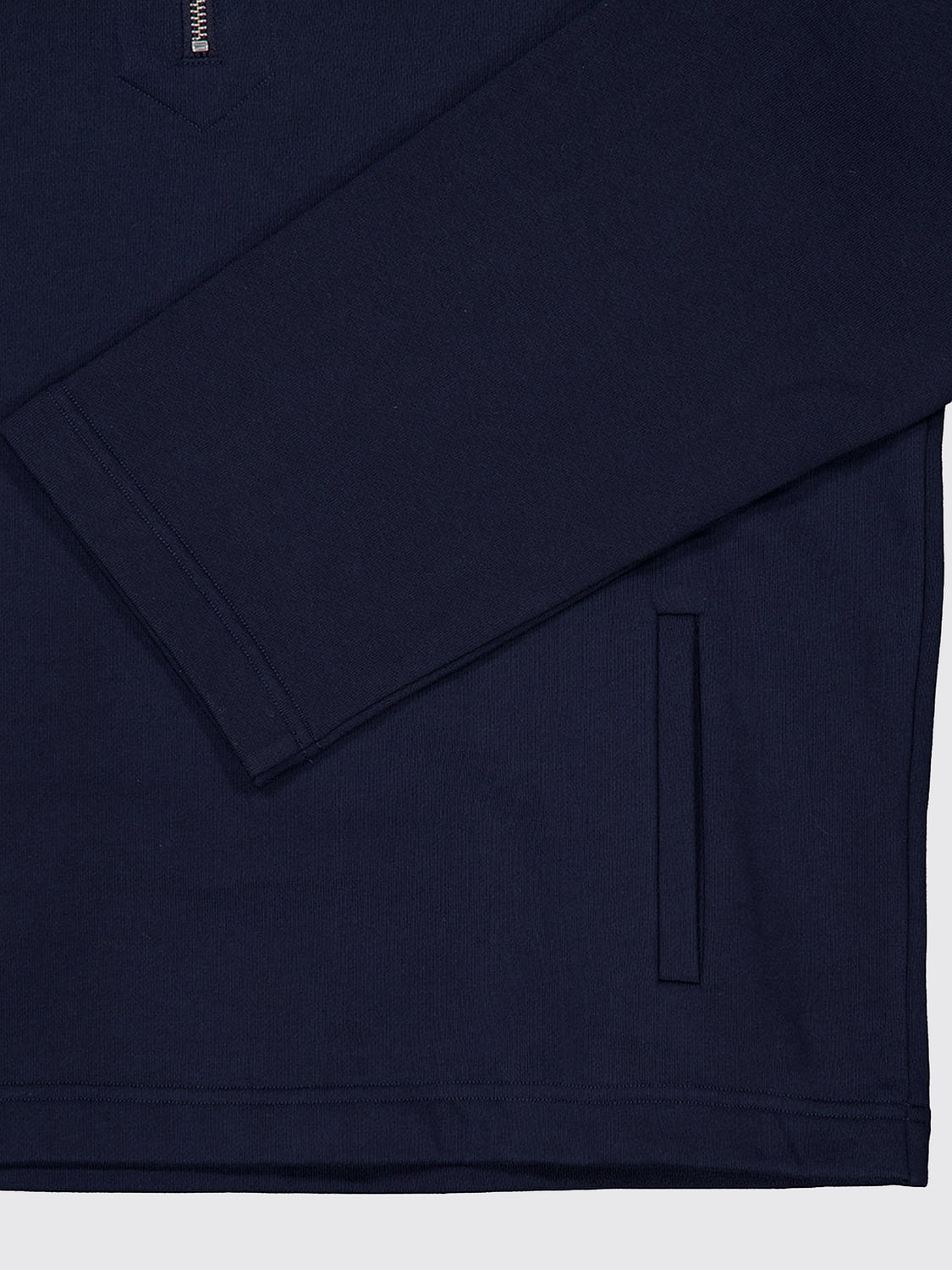 COMMAS SWEATER: Cotton Turtleneck Jumper Commas with Half-Zip and Dropped Shoulders, Blue - Img 4