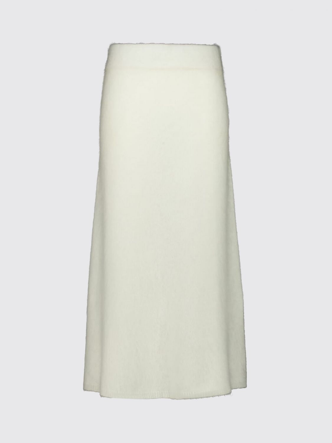 LISA YANG ROCK: Midi-Strickrock Lisa Yang aus reinem Kaschmir mit hoher Taille, Yellow Cream - Img 2