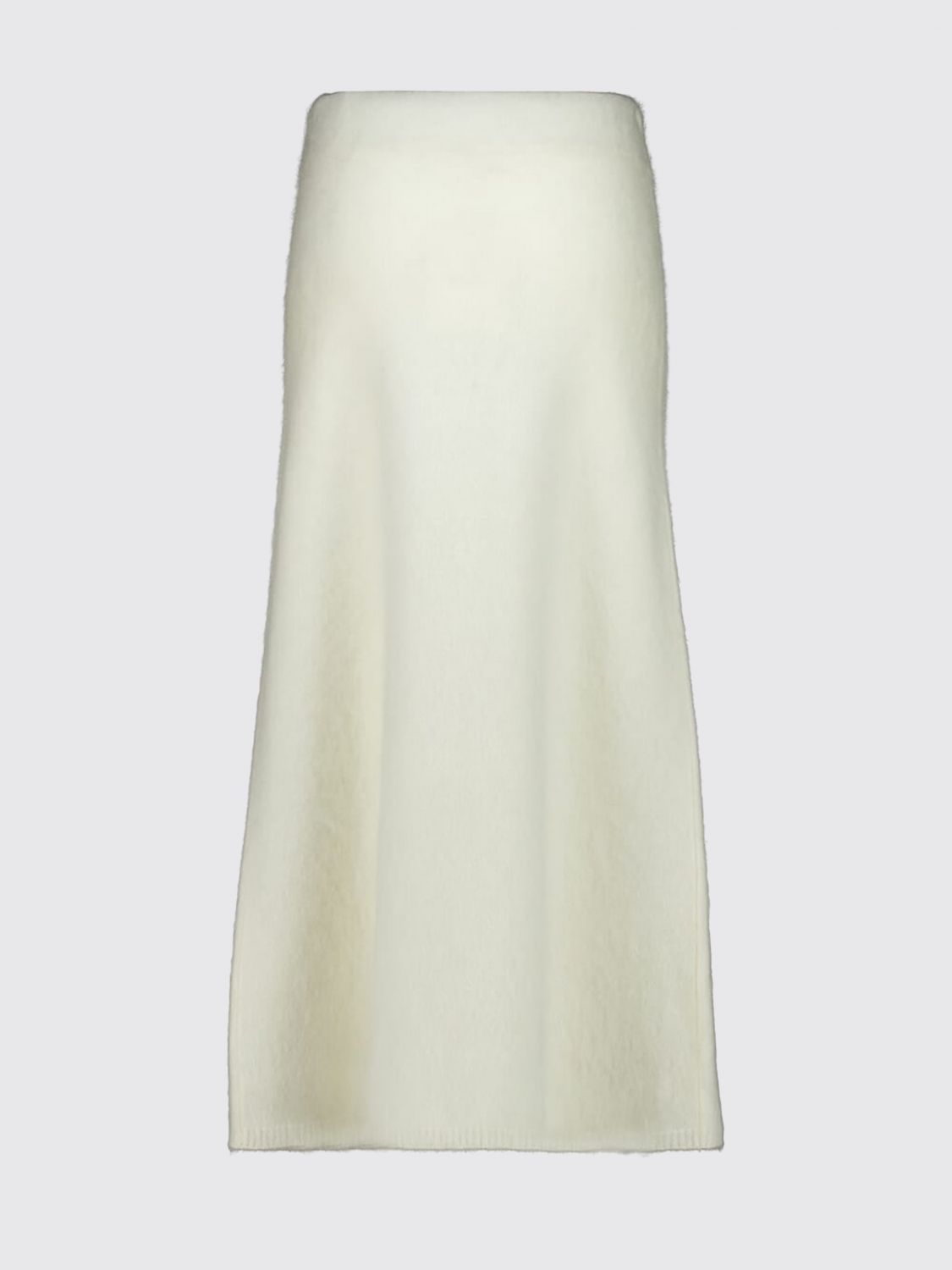 LISA YANG ROCK: Midi-Strickrock Lisa Yang aus reinem Kaschmir mit hoher Taille, Yellow Cream - Img 3