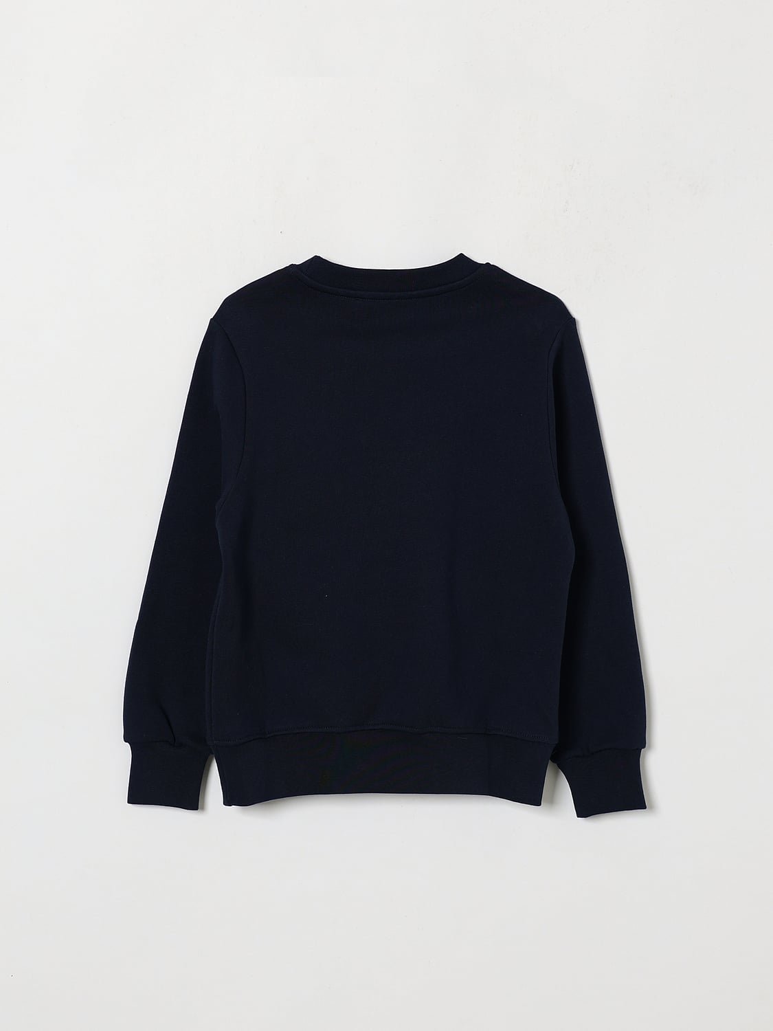 MSGM KIDS PULL: Sweat ras-du-cou color-block MSGM Kids pour garçon en coton avec logo contrastant, Bleu - Img 2