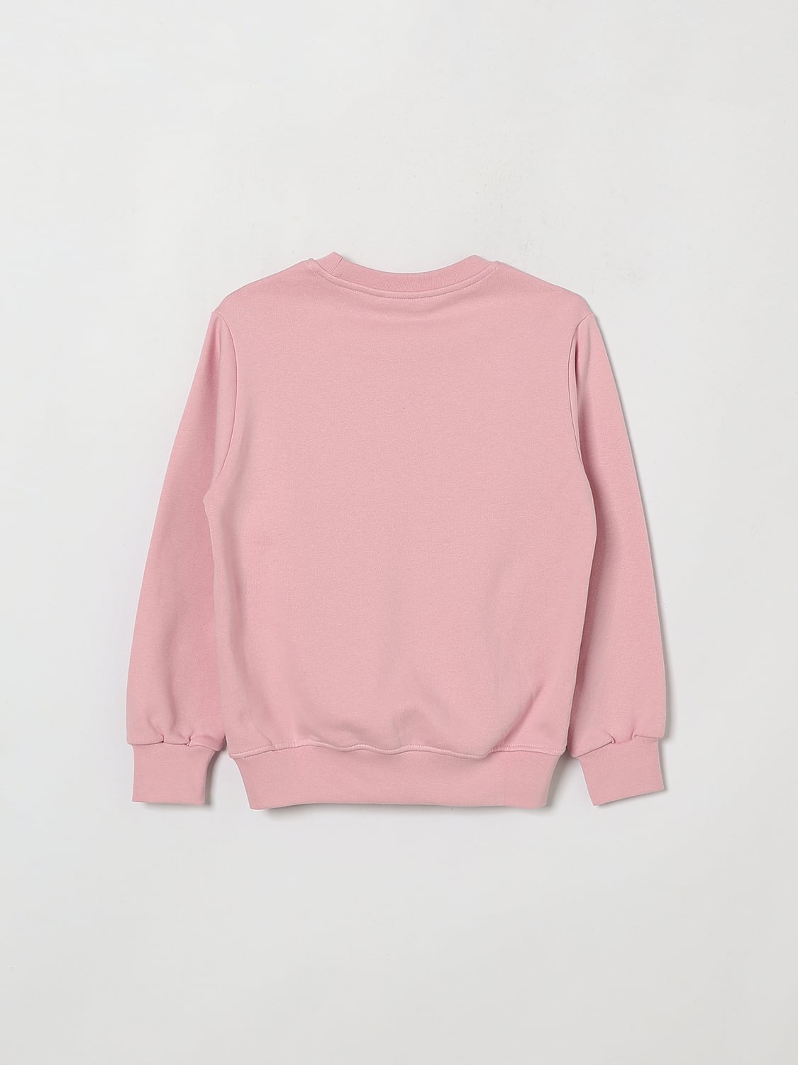 MSGM KIDS PULL: Sweat ras-du-cou color-block MSGM Kids pour garçon en coton avec logo contrastant, Rose - Img 2