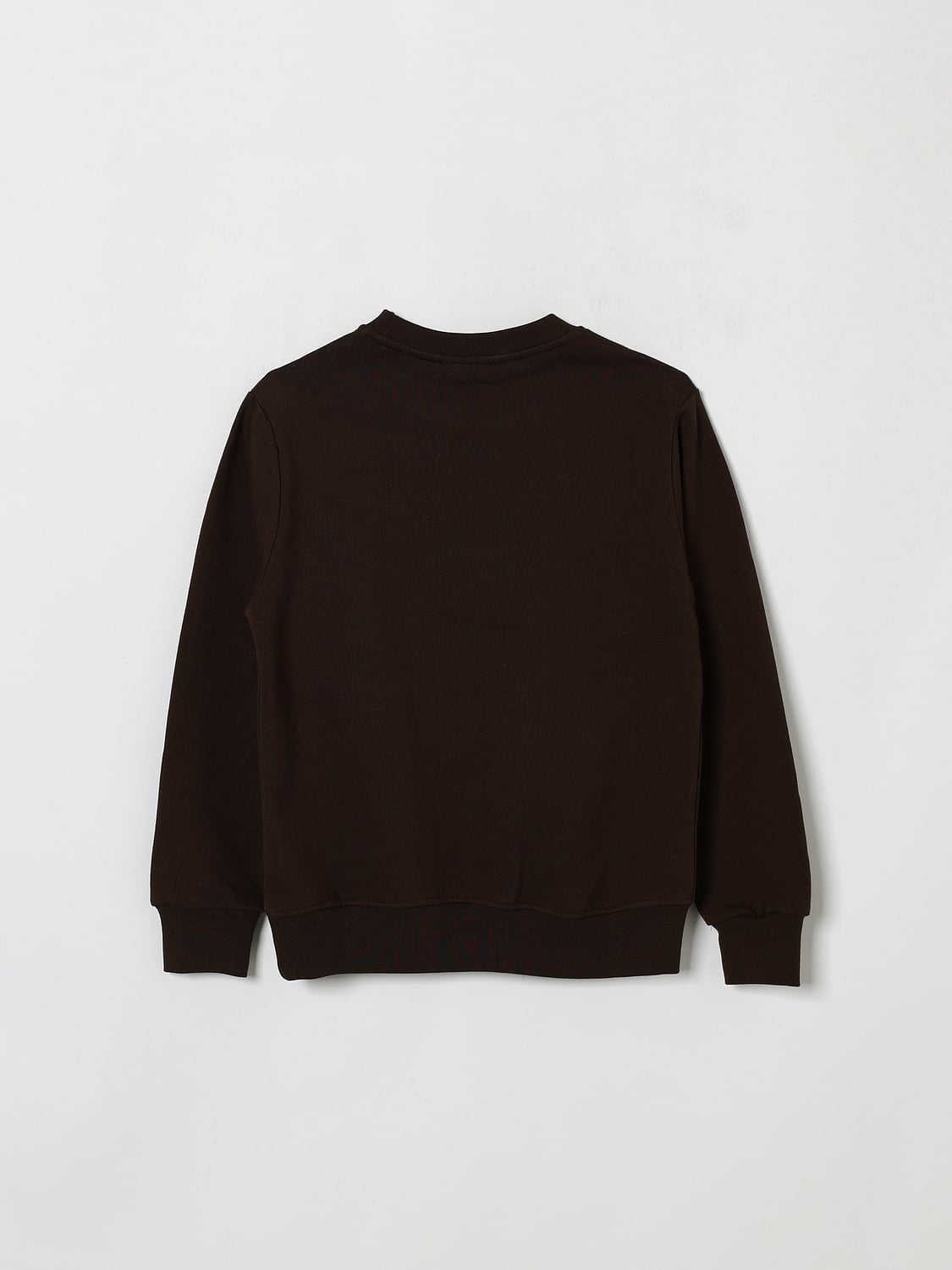 MSGM KIDS PULL: Sweat ras-du-cou color-block MSGM Kids pour garçon en coton avec logo contrastant, Marron - Img 2