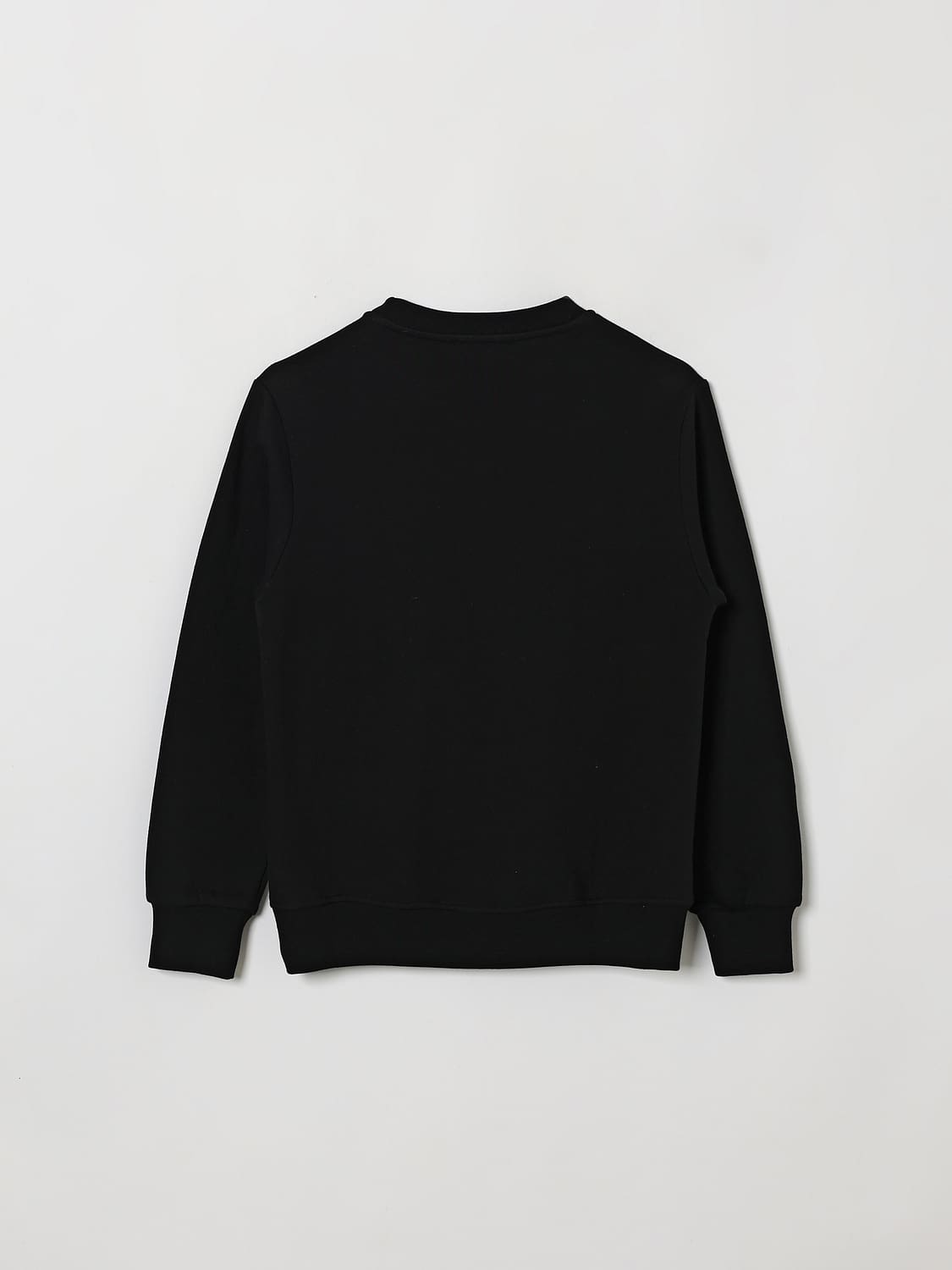 MSGM KIDS PULL: Sweat ras-du-cou color-block MSGM Kids pour garçon en coton avec logo contrastant, Noir 1 - Img 2