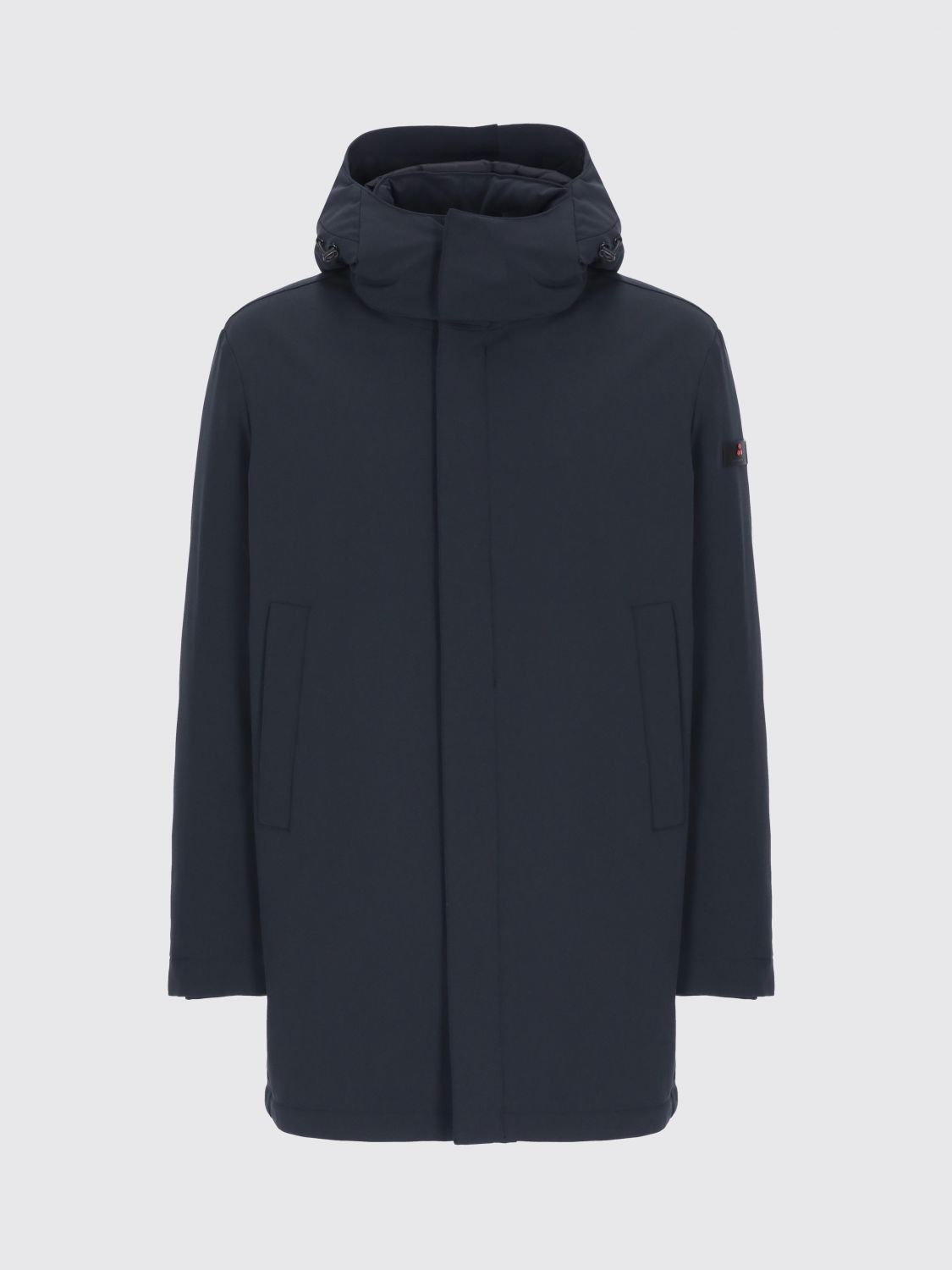 PEUTEREY COAT: Peuterey Kruger TJ GRS Knee-Length Parka with Removable Hood, Blue - Img 2