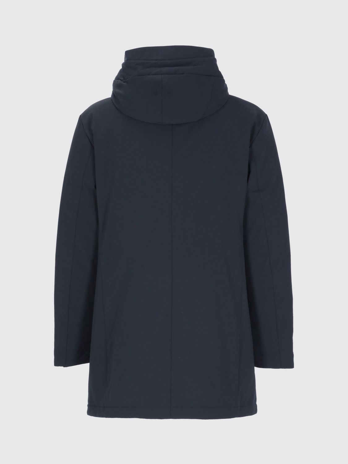 PEUTEREY COAT: Peuterey Kruger TJ GRS Knee-Length Parka with Removable Hood, Blue - Img 3
