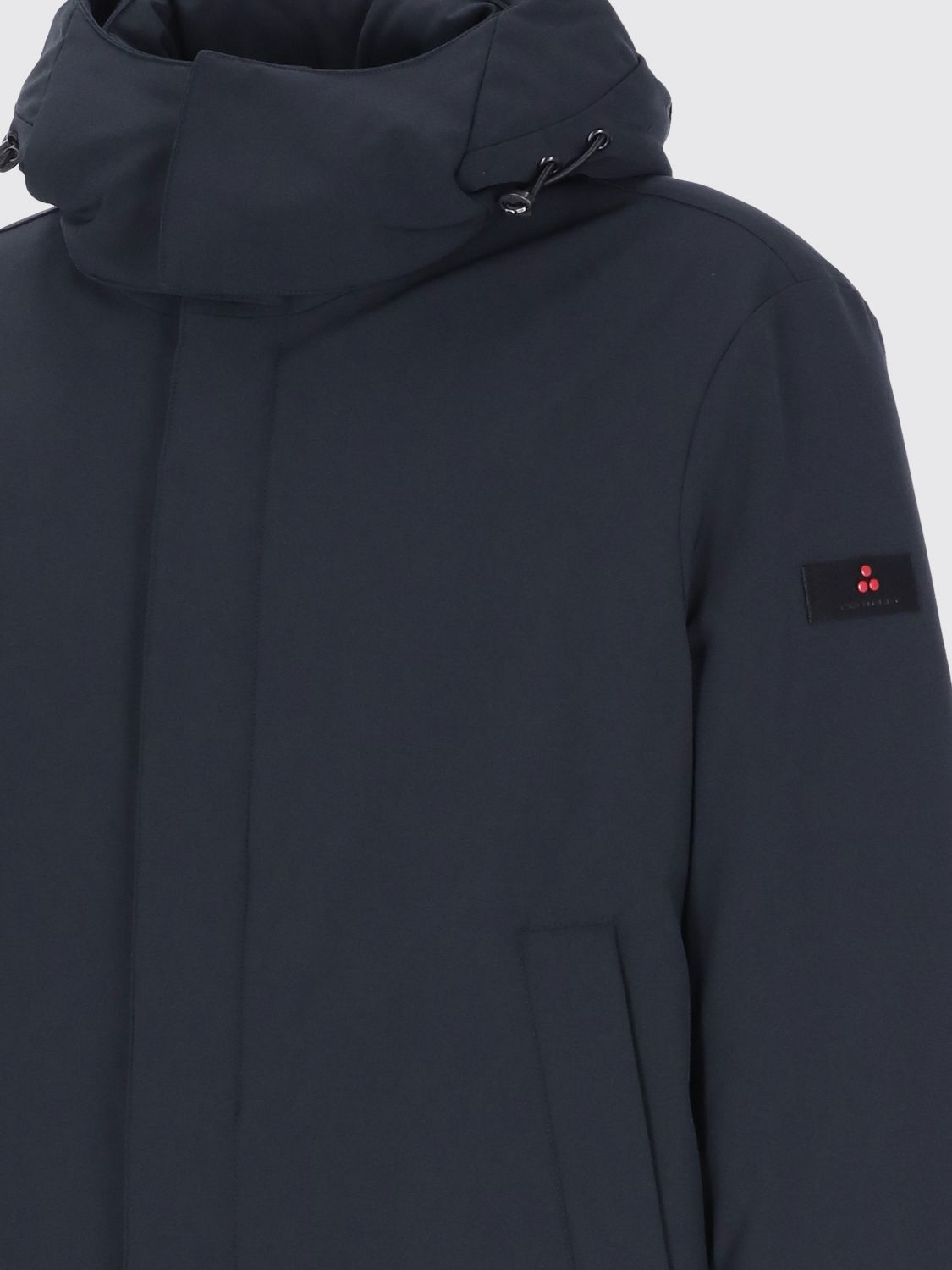 PEUTEREY COAT: Peuterey Kruger TJ GRS Knee-Length Parka with Removable Hood, Blue - Img 4