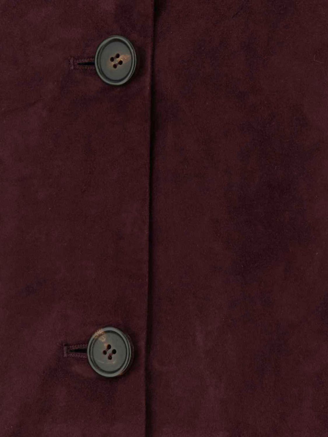 'S MAX MARA CHAQUETA: Chaqueta camisera 'S Max Mara de piel de cordero agamuzada con bolsillos, Rubí - Img 4
